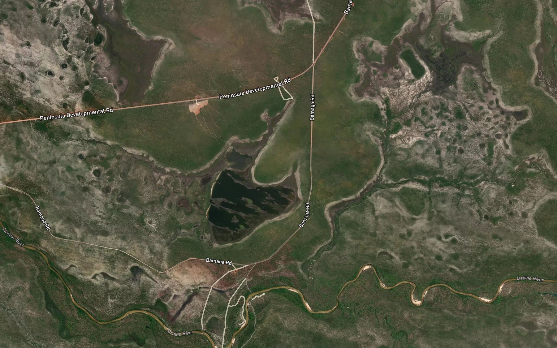 Satellite map of the Sanamere Lagoon