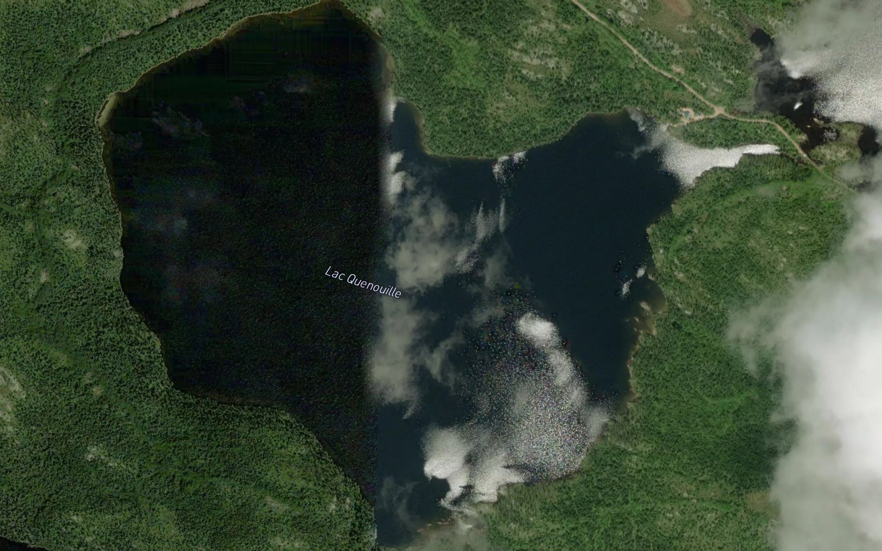 Satellite map of the Lac Quenouille