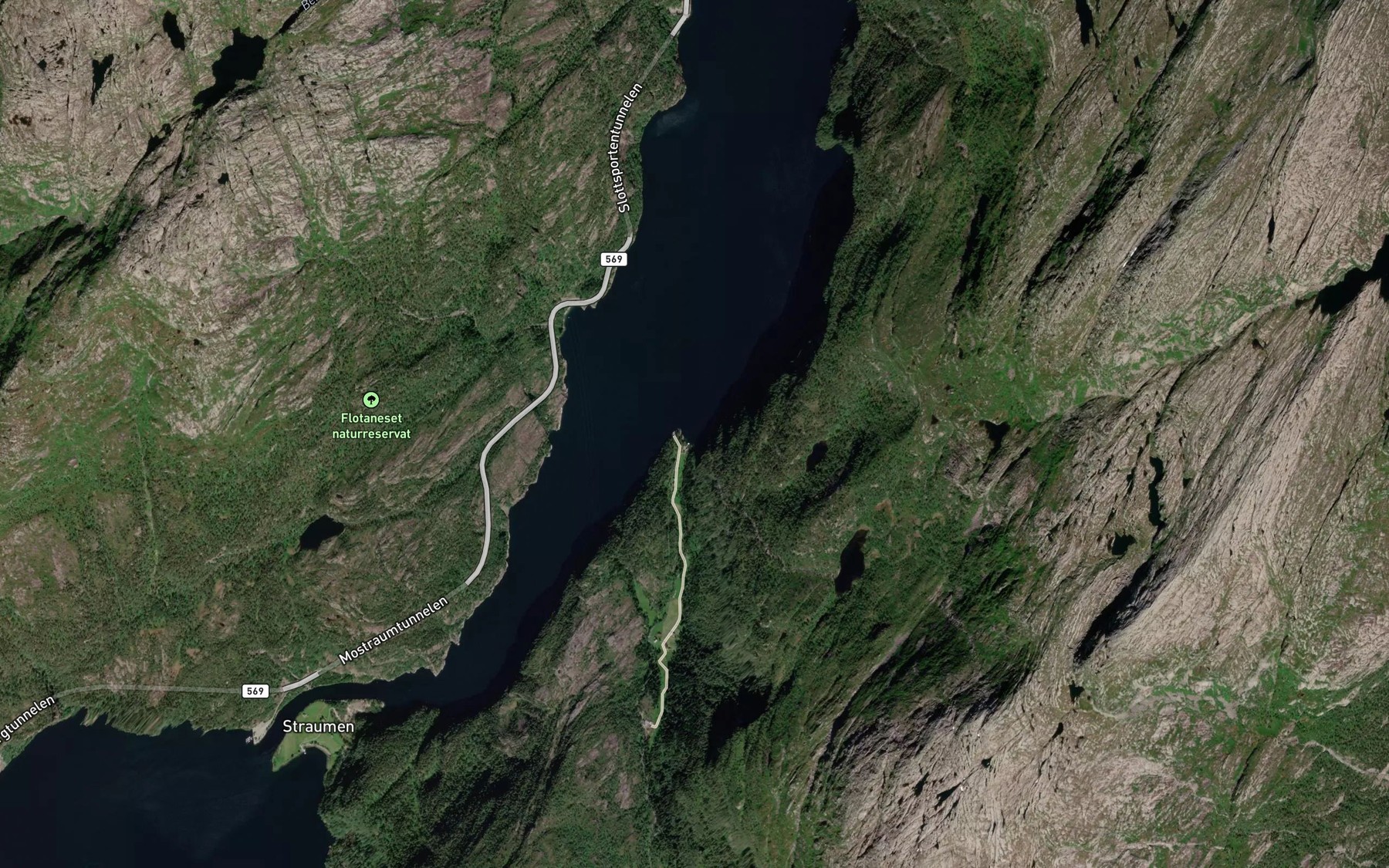 Satellite map of the Langedalsviki