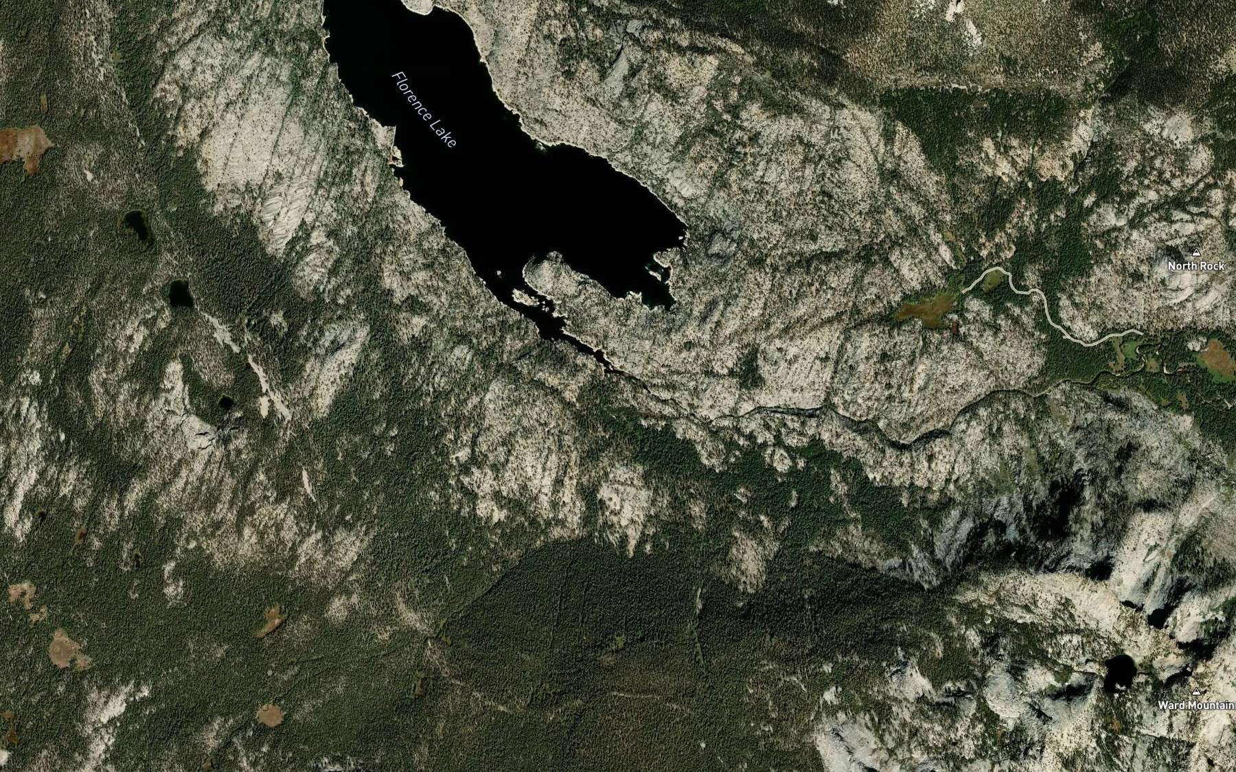 Satellite map of the Boulder Creek