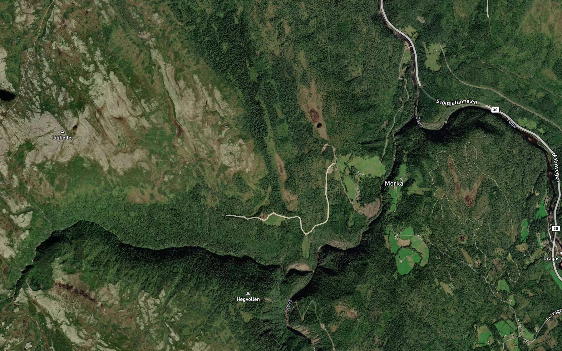 Satellite map of the Damtjonna