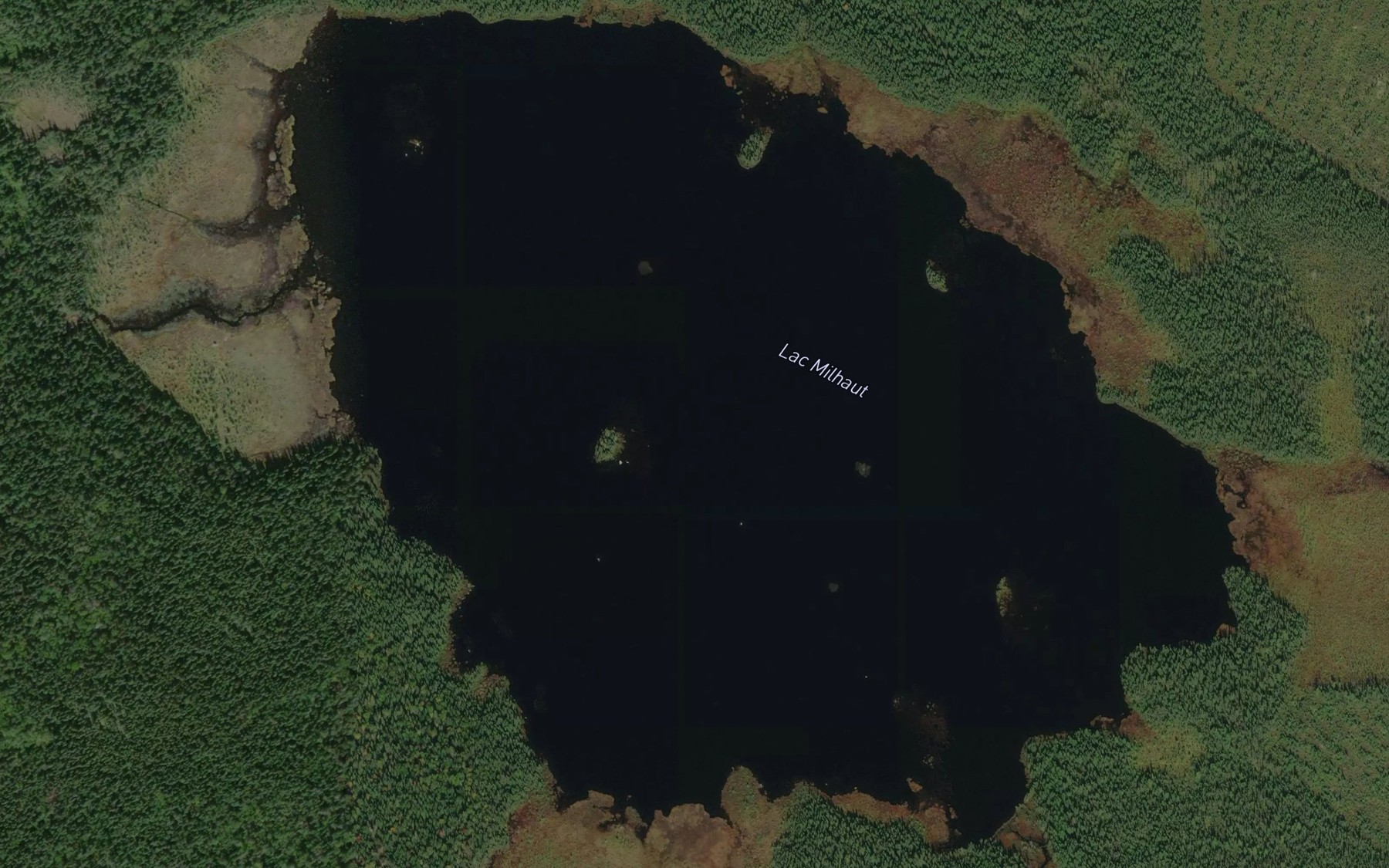 Satellite map of the Lac Milhaut