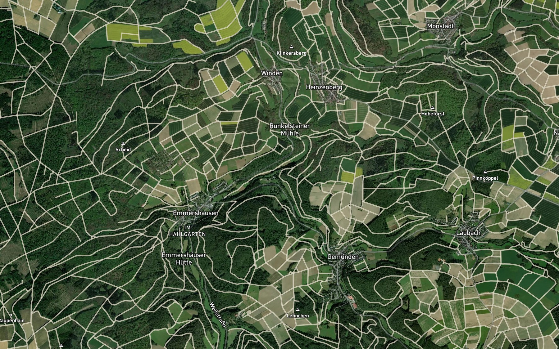 Satellite map of the Laubach
