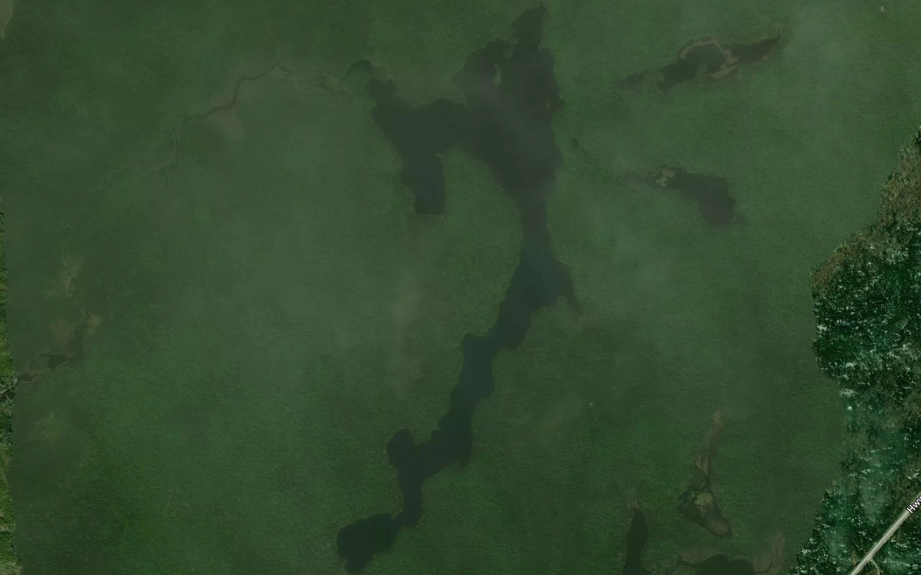 Satellite map of the Robitaille Lake