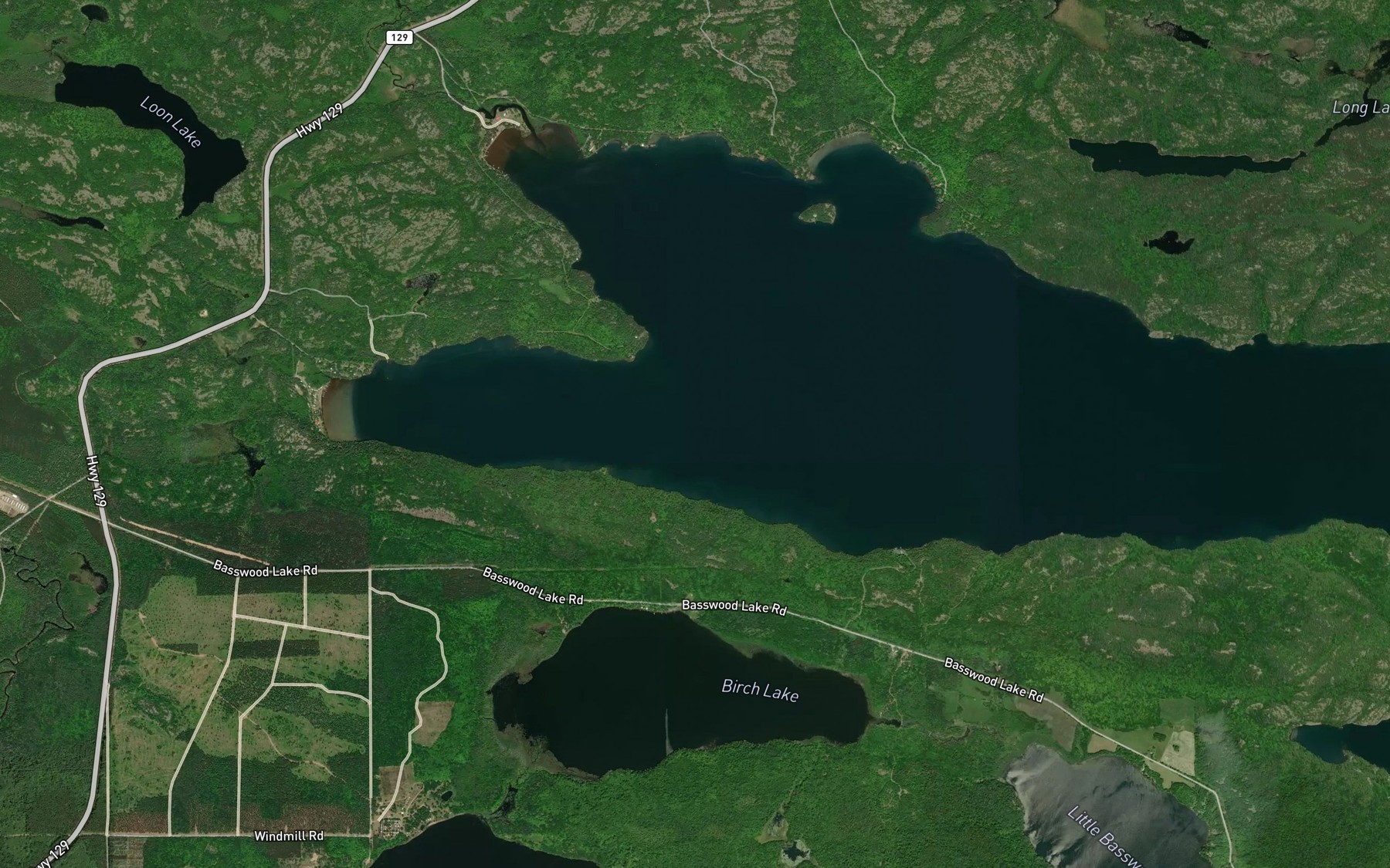 Satellite map of the Boyles Bay