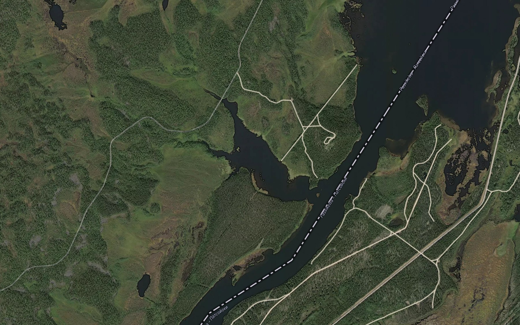 Satellite map of the Tangenfossloken