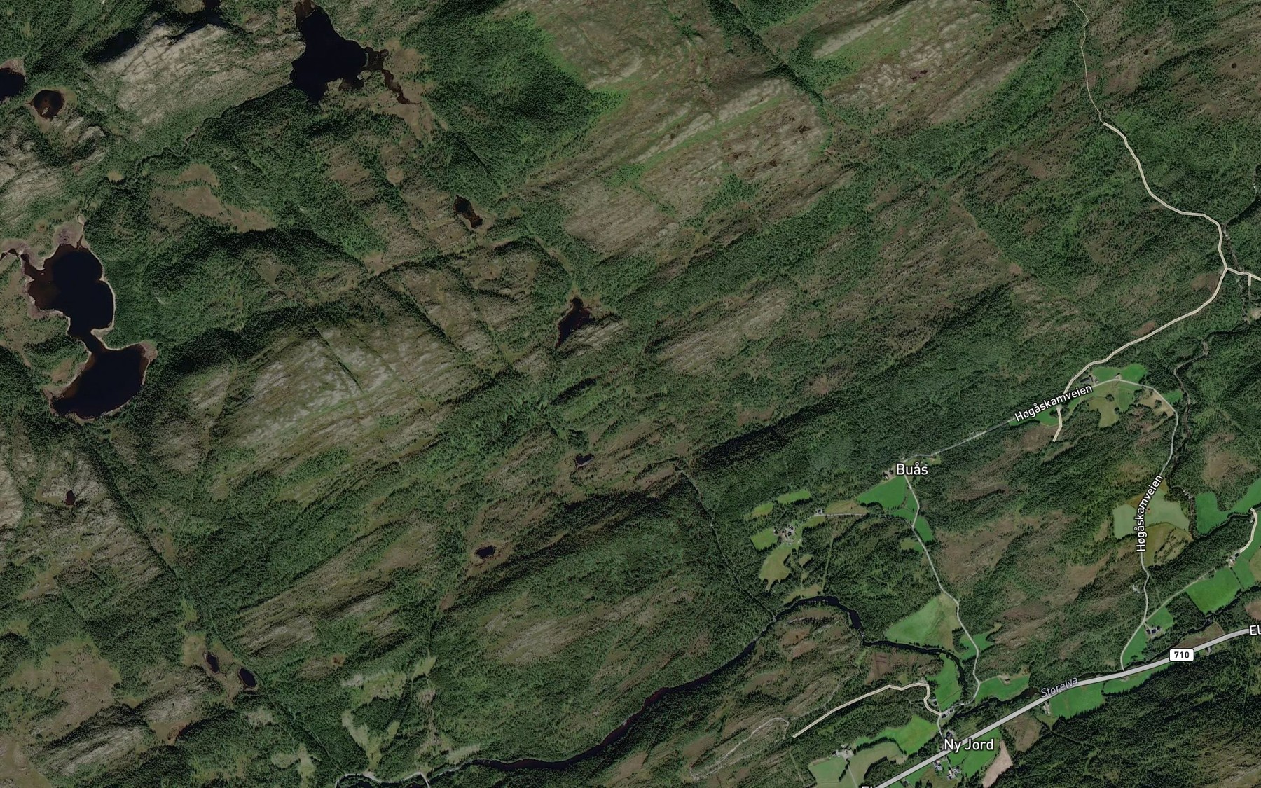 Satellite map of the Olalibekken