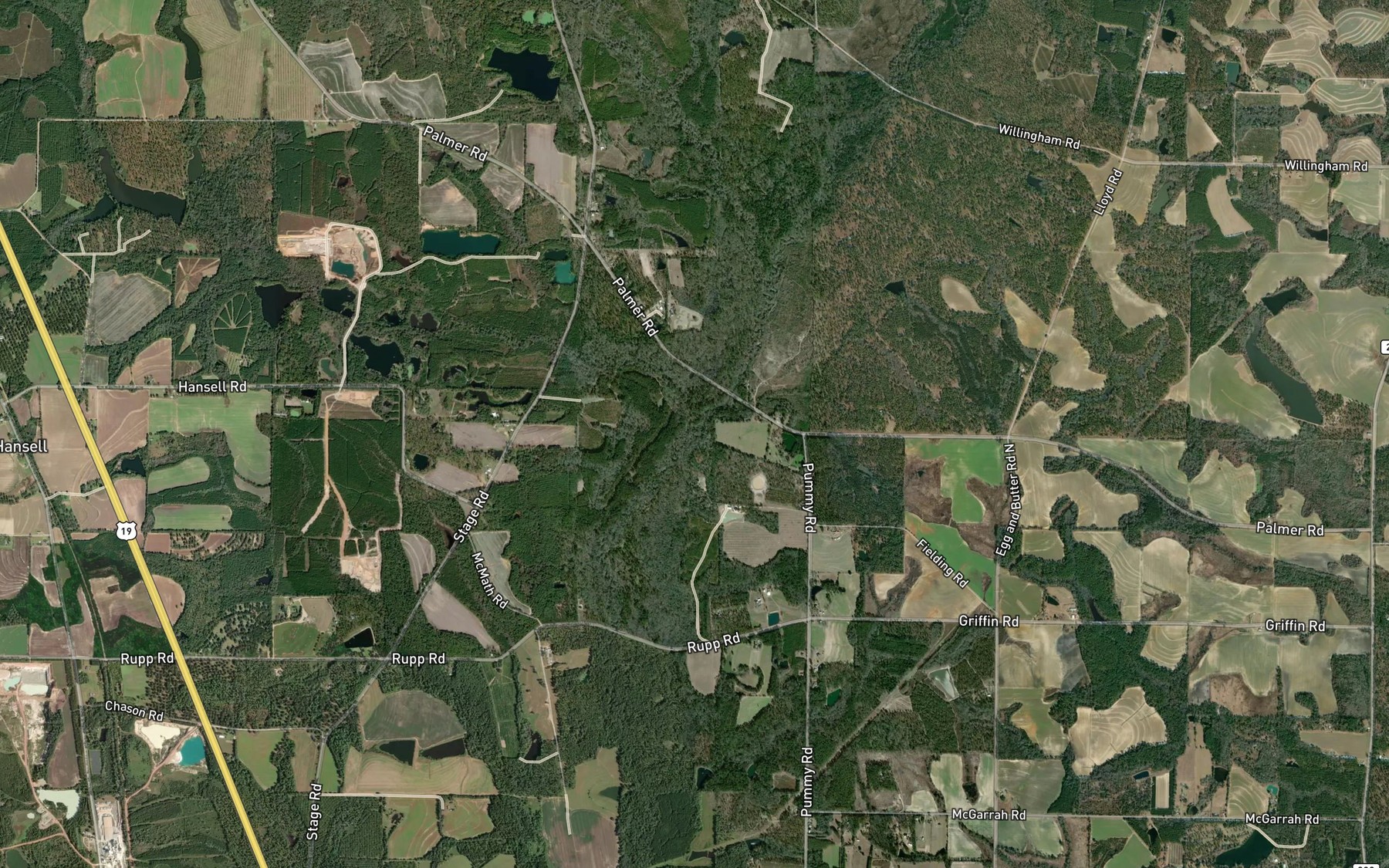 Satellite map of the Big Creek