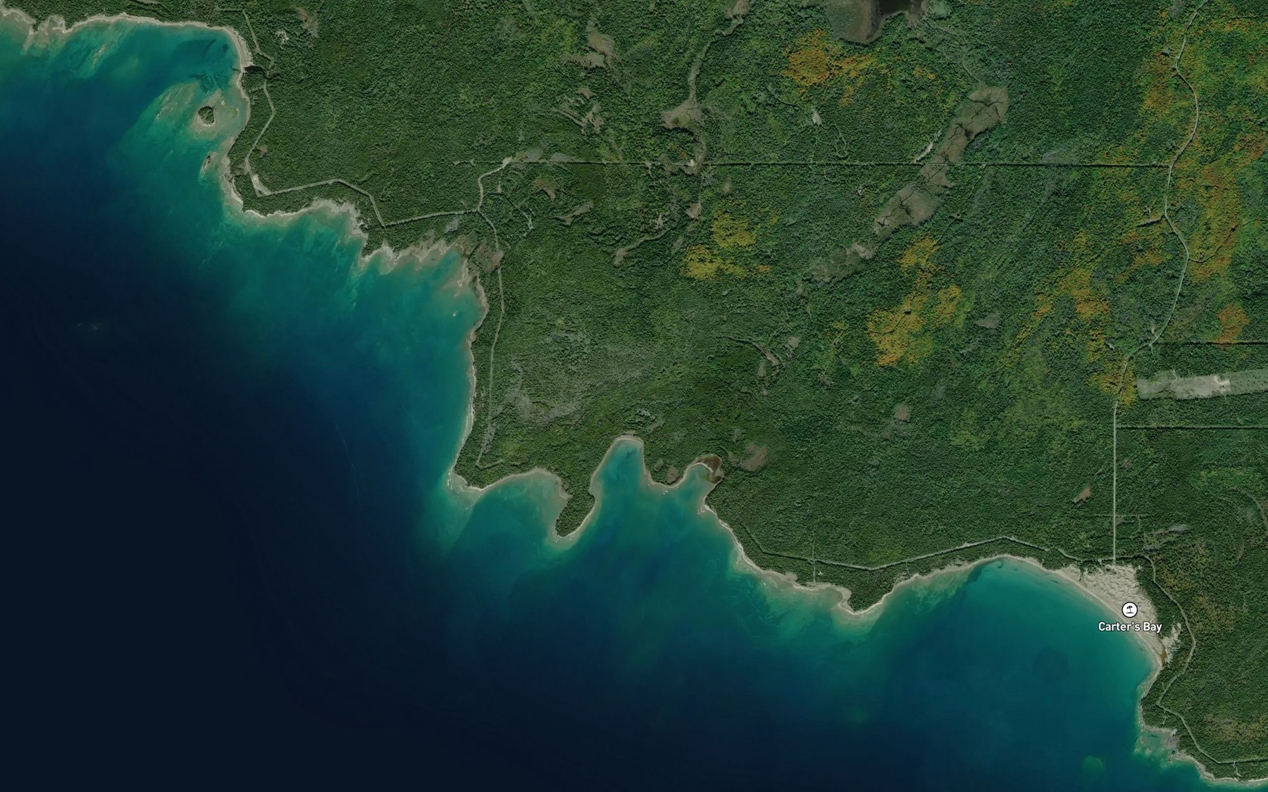 Satellite map of the Jenkins Creek