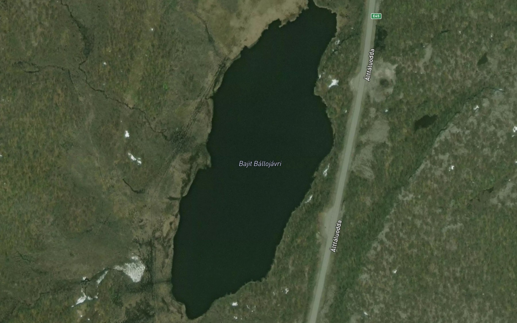 Satellite map of the Ballujavrit,bajit