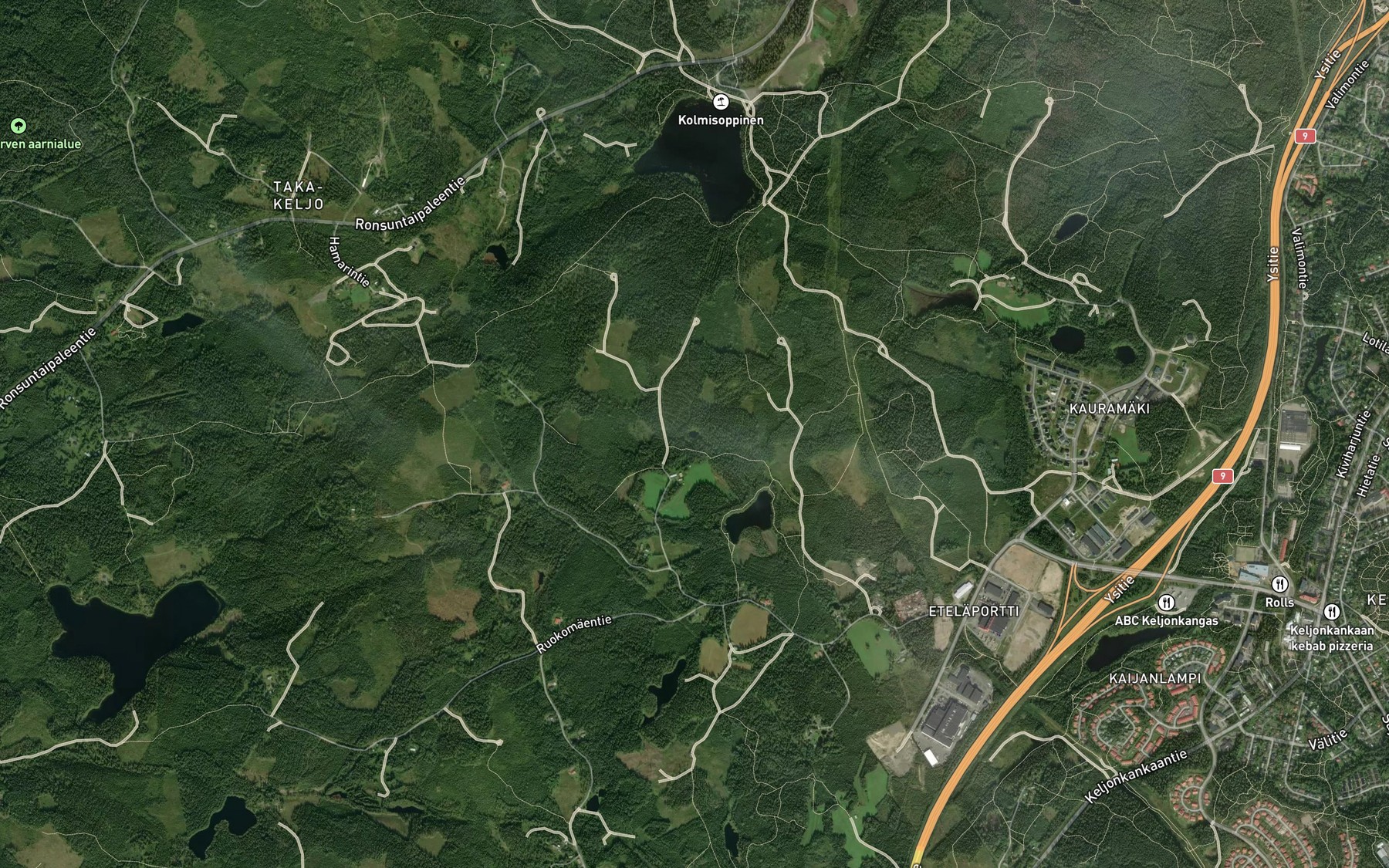 Satellite map of the Pieni Harkojarvi