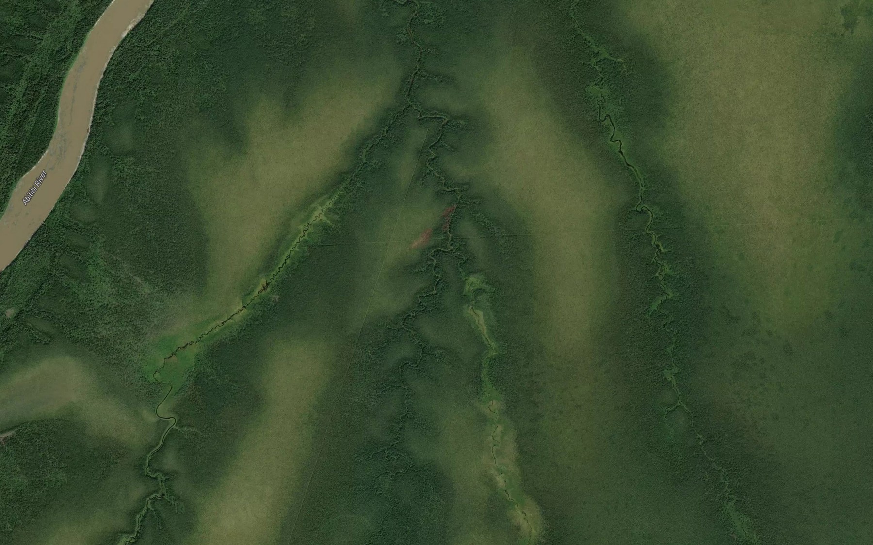Satellite map of the Misakiwisti Creek