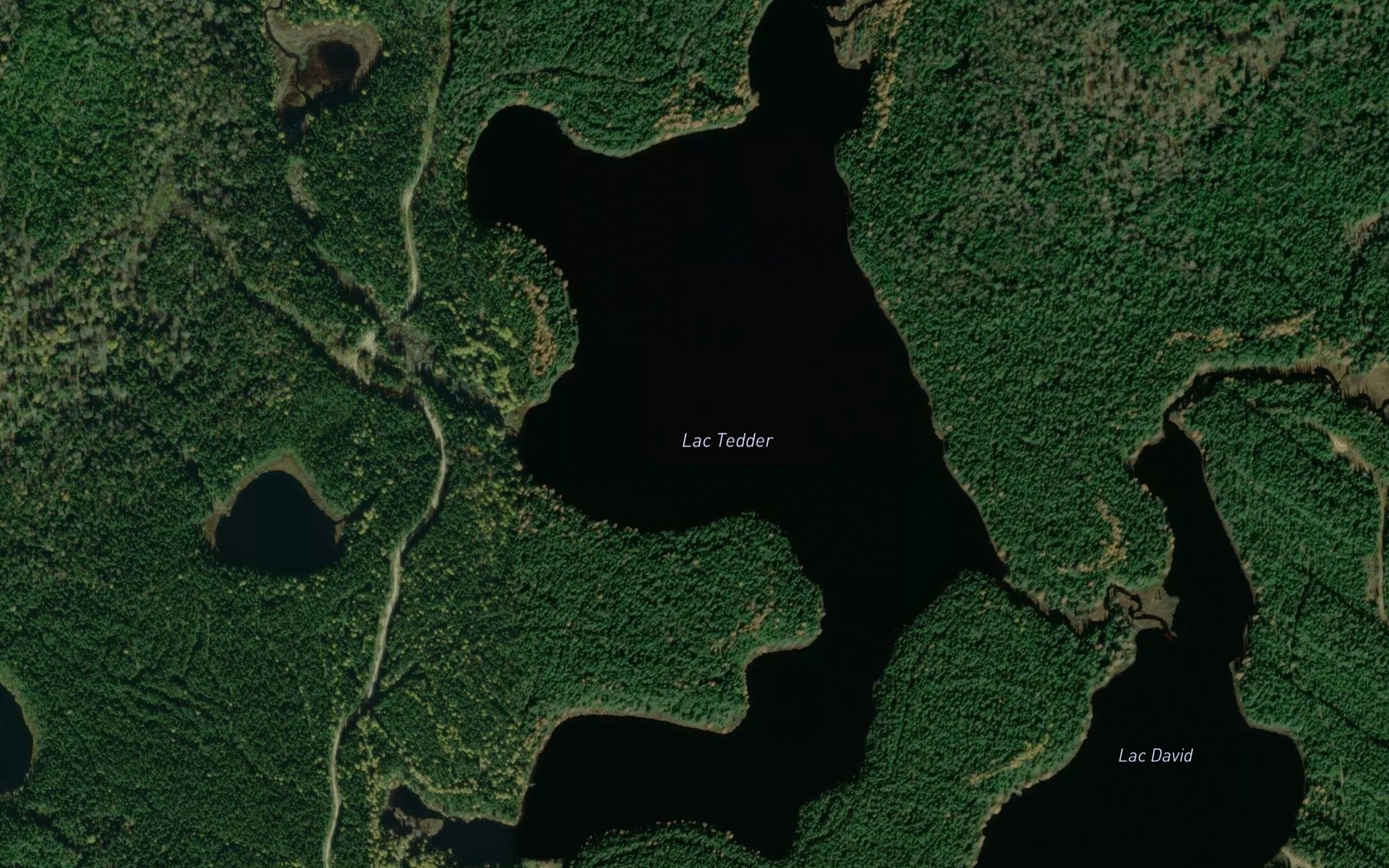 Satellite map of the Lac Tedder