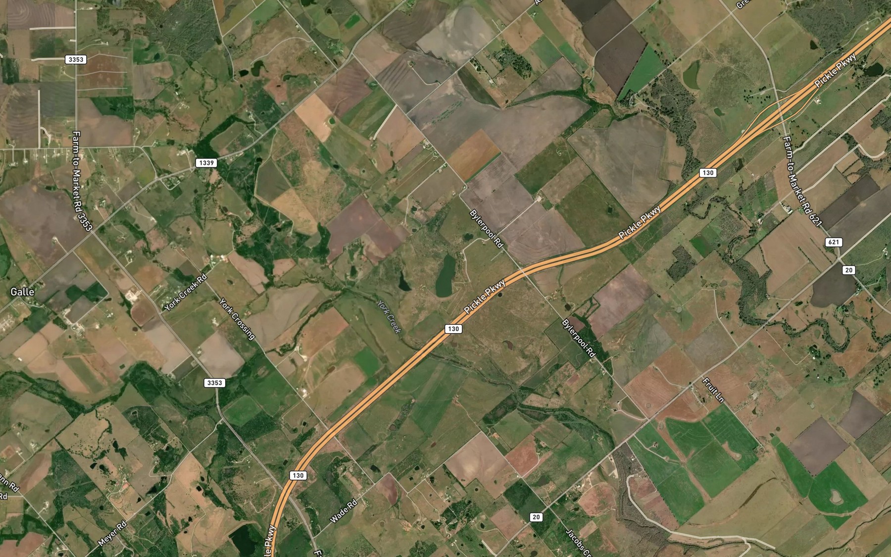 Satellite map of the Soil Conservation Service Site 16 Reservoir