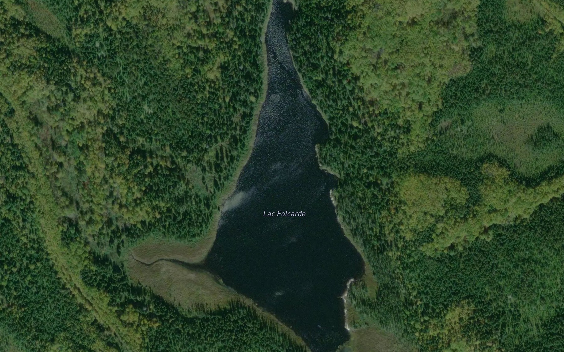 Satellite map of the Lac Folcarde