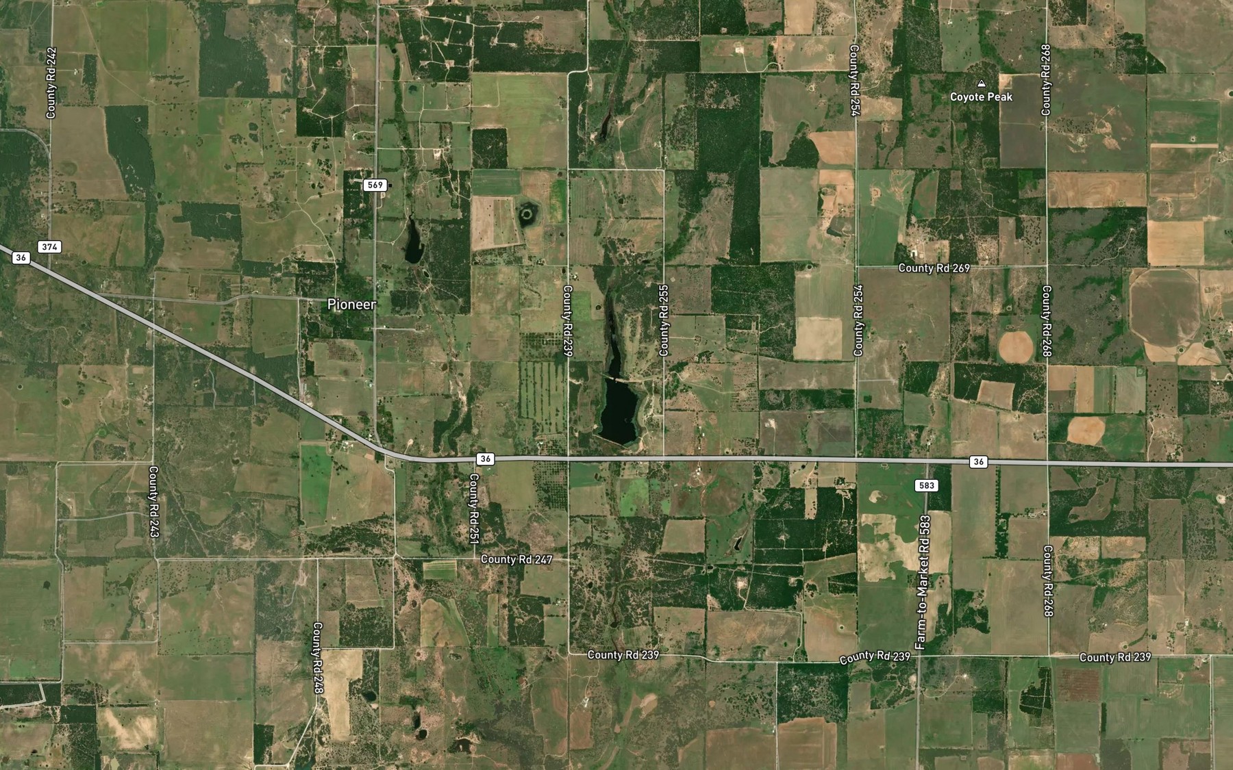 Satellite map of the Phil-Pe-Co Lake