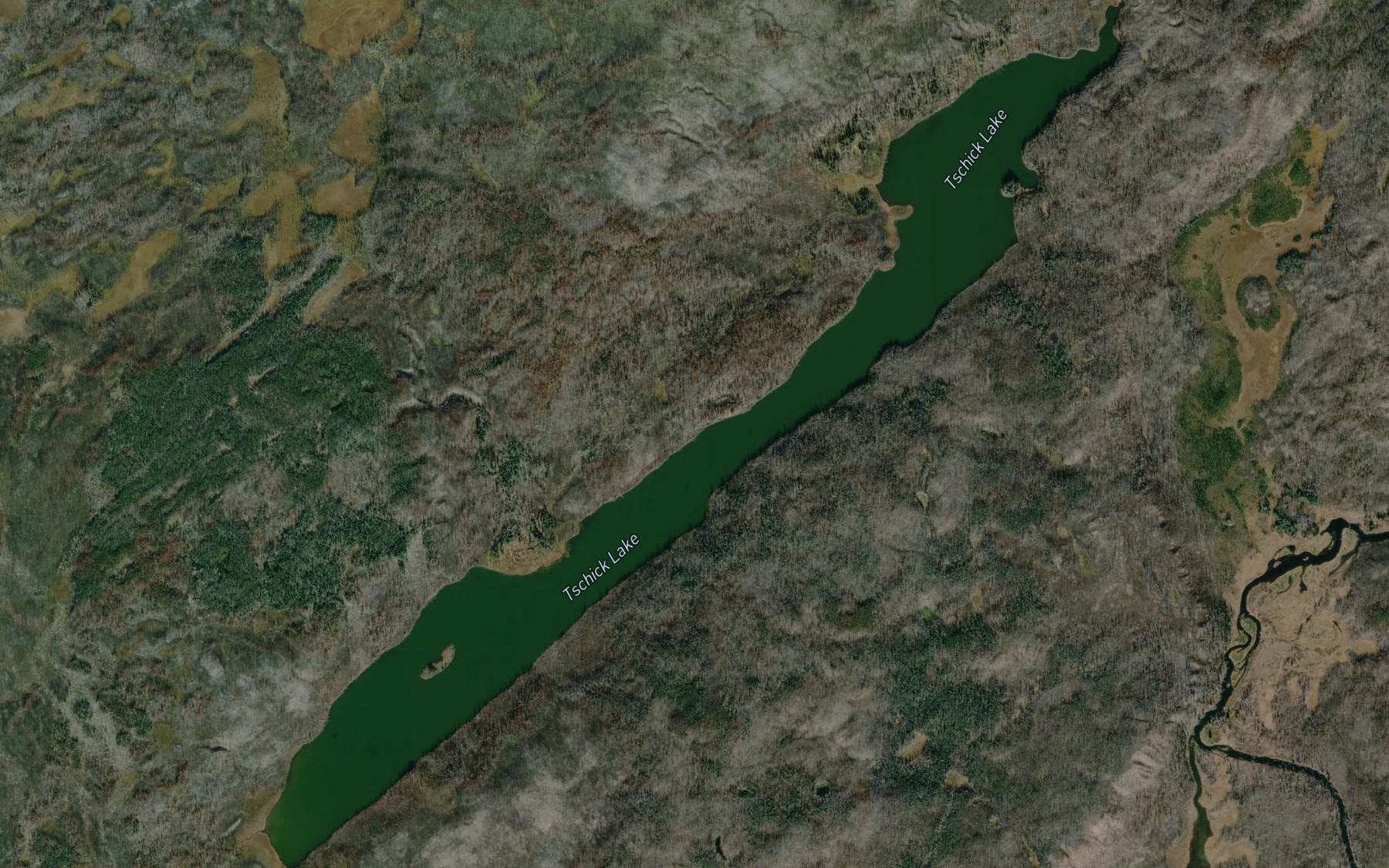 Satellite map of the Tschick Lake