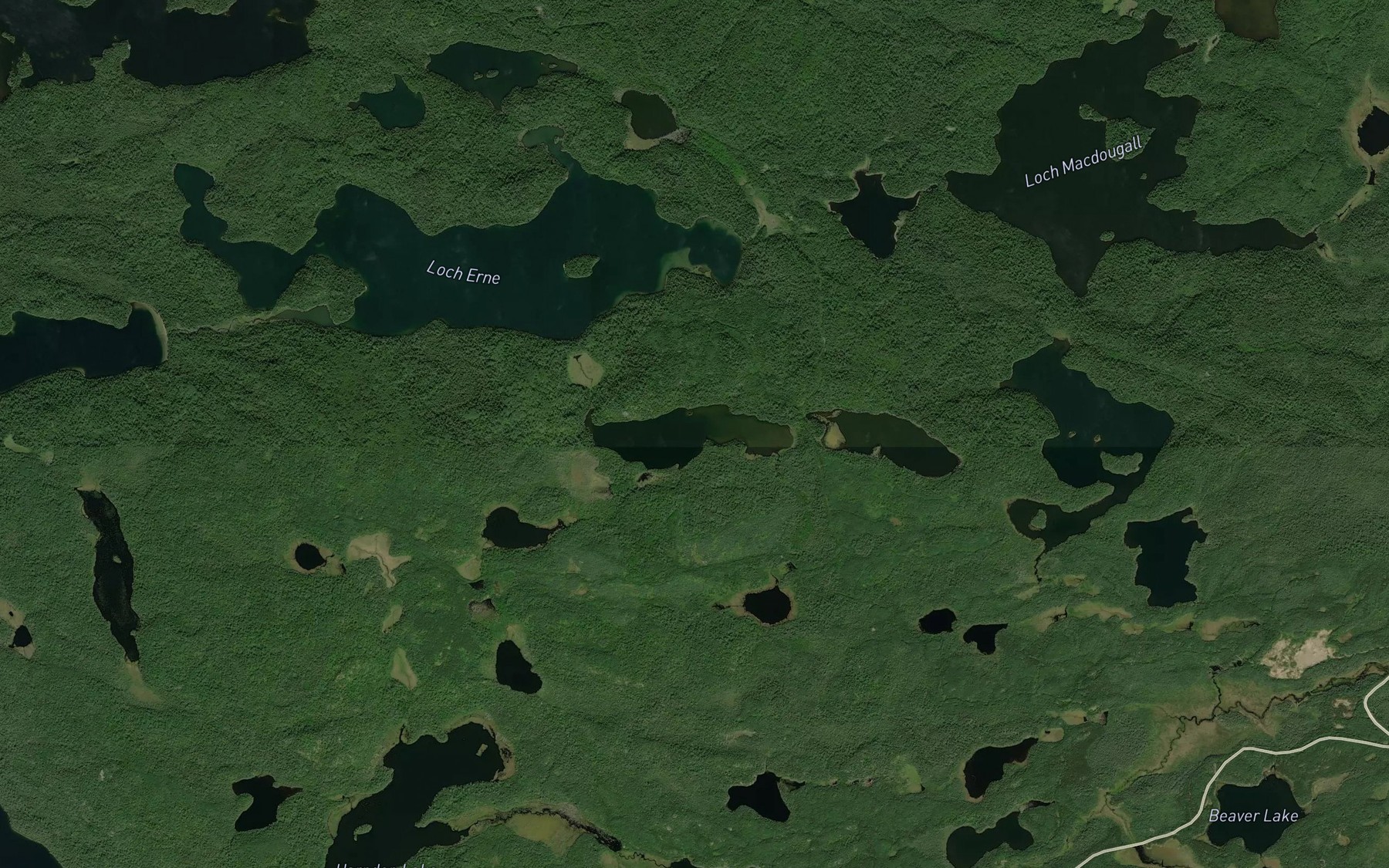 Satellite map of the Loch Muich