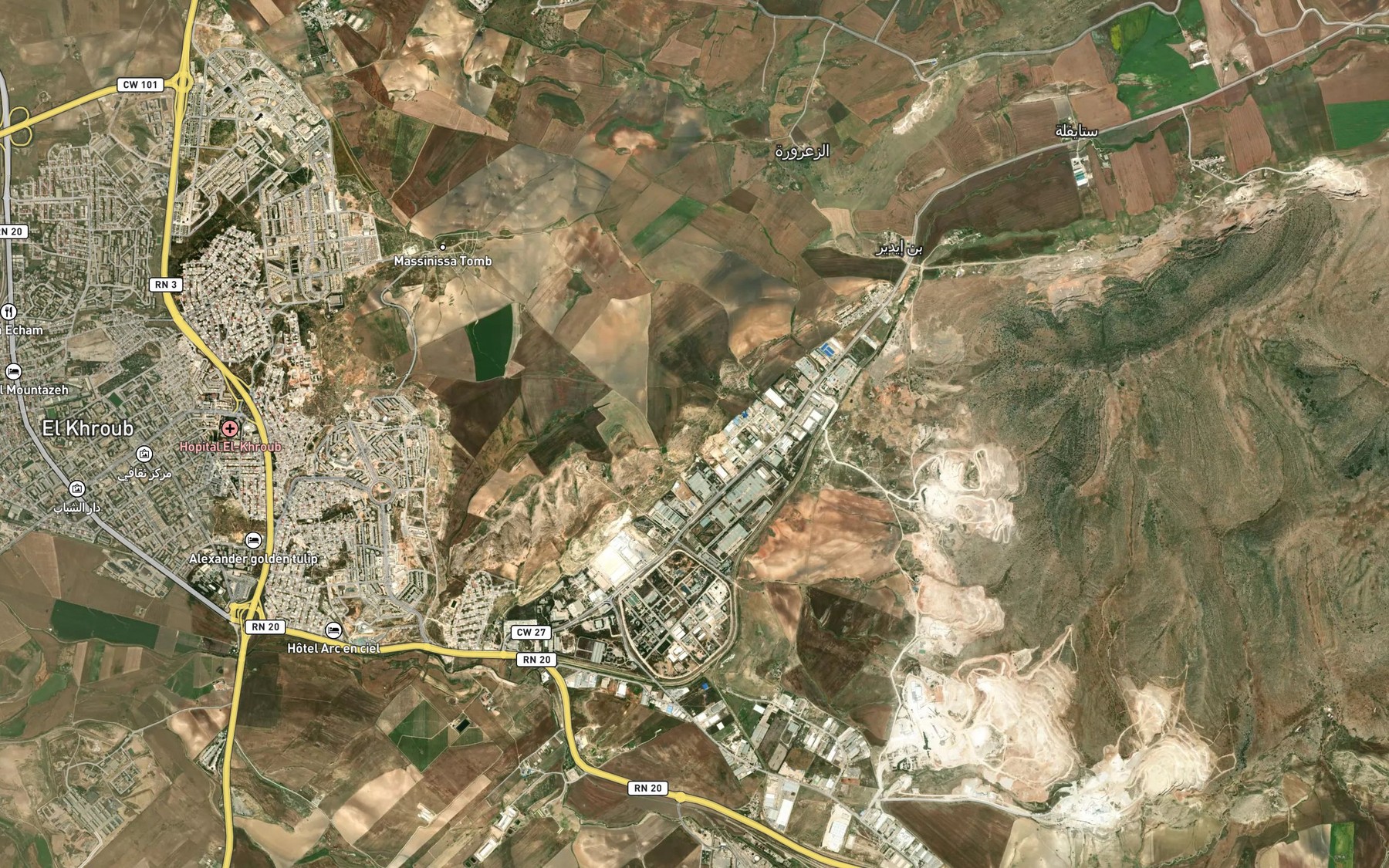 Satellite map of the Ain Tarf