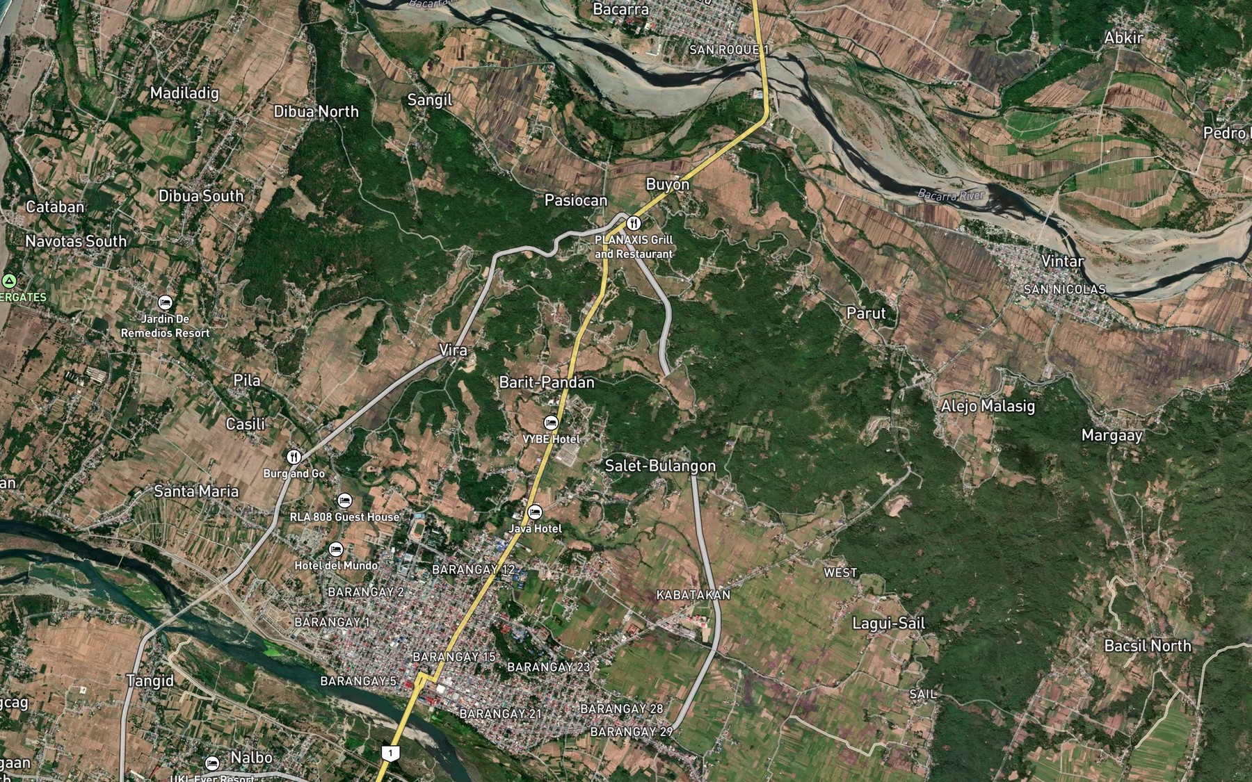 Satellite map of the Laoag Water Reservoir