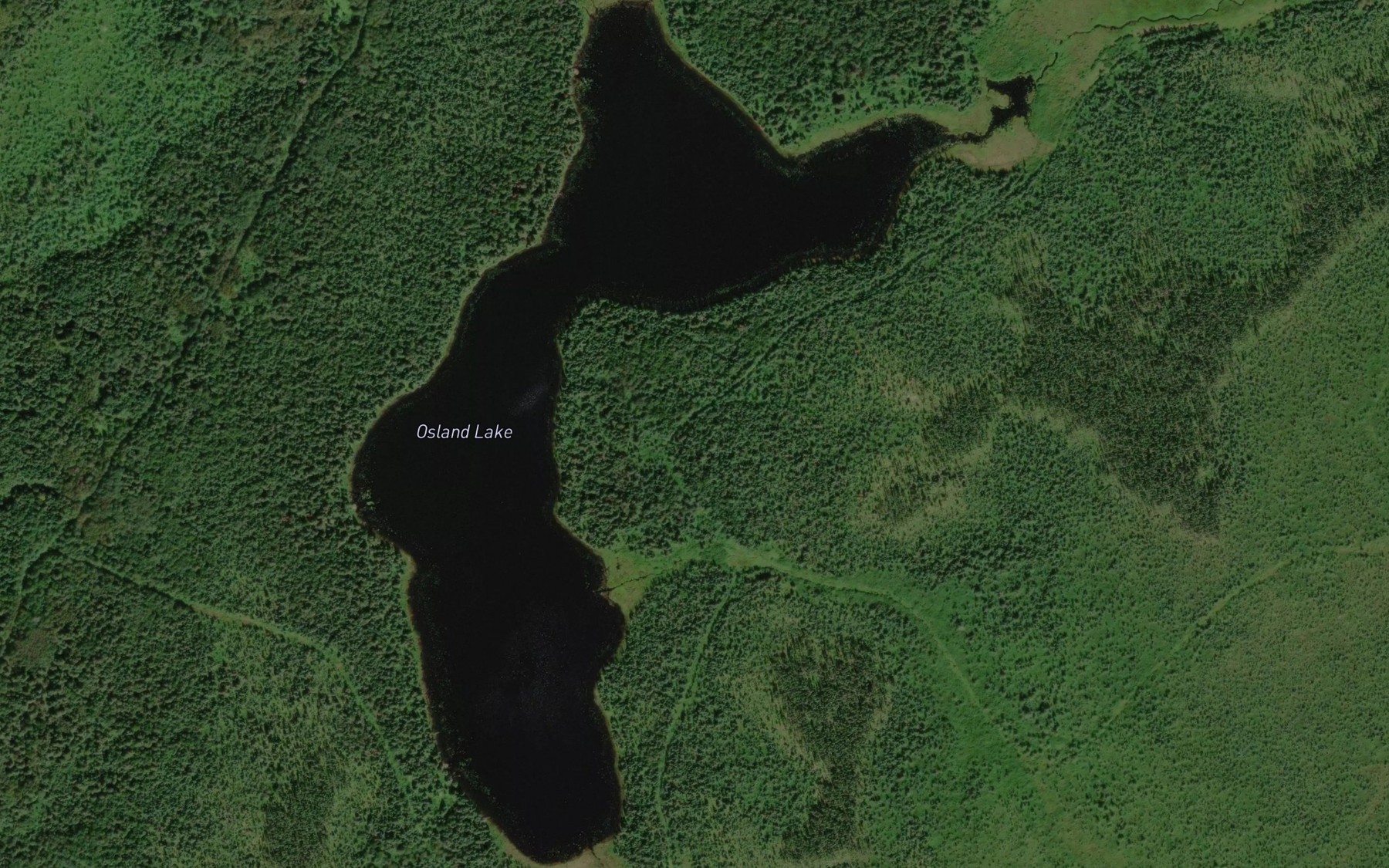 Satellite map of the Osland Lake