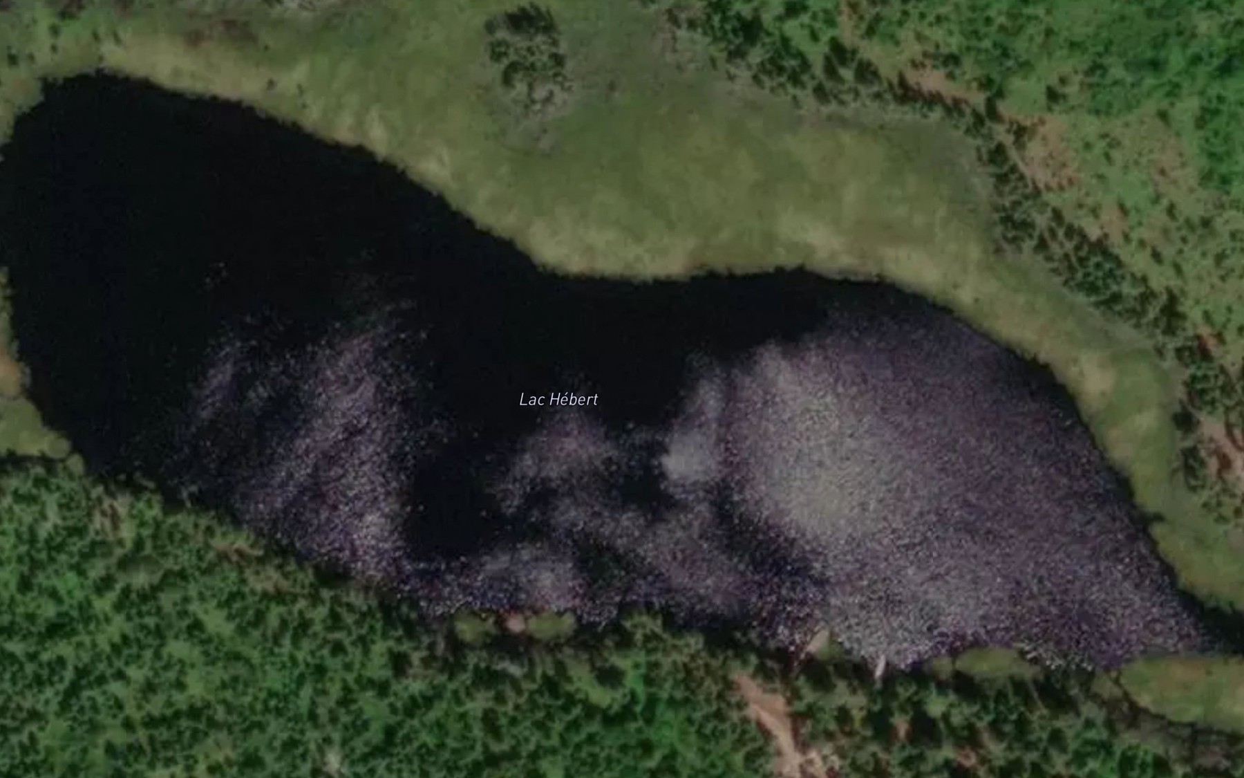 Satellite map of the Lac Hebert