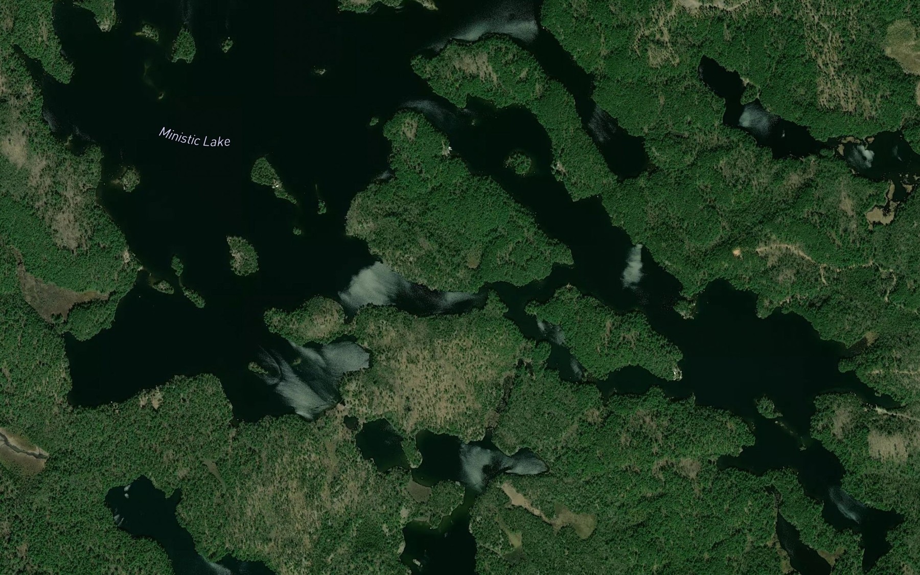 Satellite map of the Ministic Lake