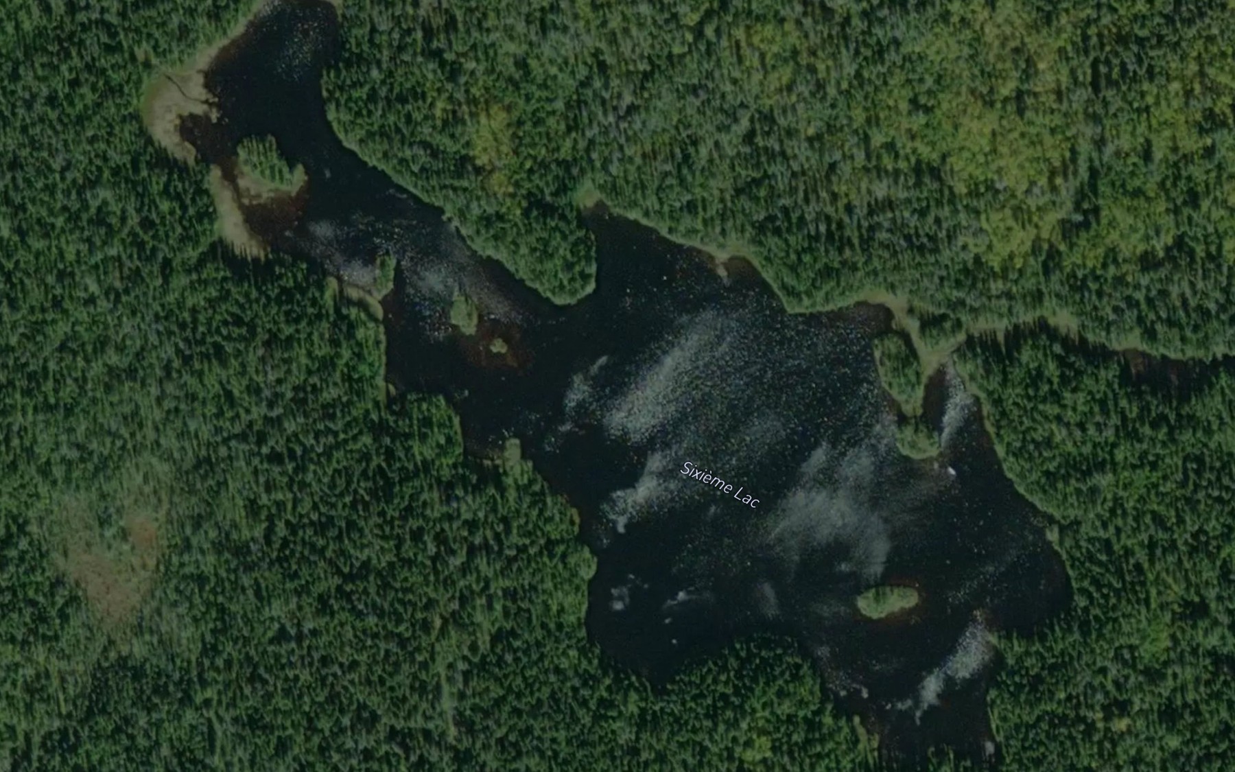 Satellite map of the Sixieme Lac