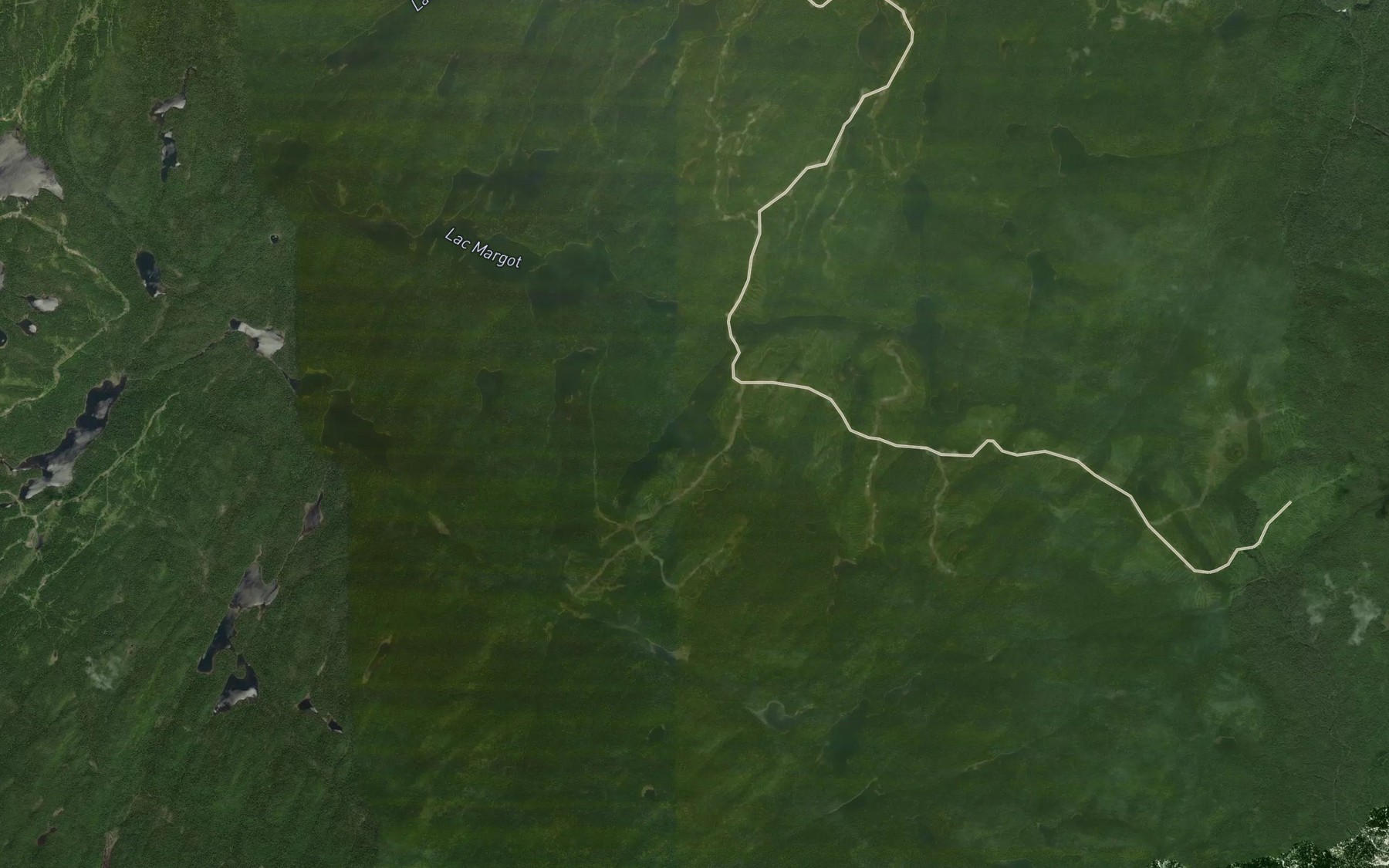 Satellite map of the Lac Enfle