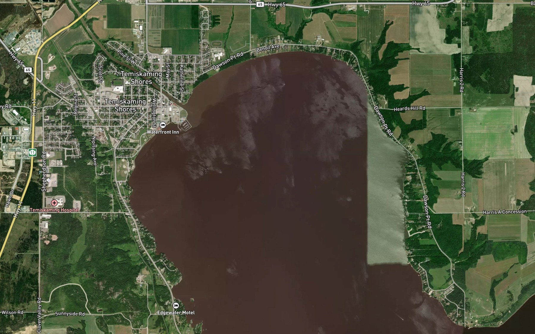 Satellite map of the Wabi Bay