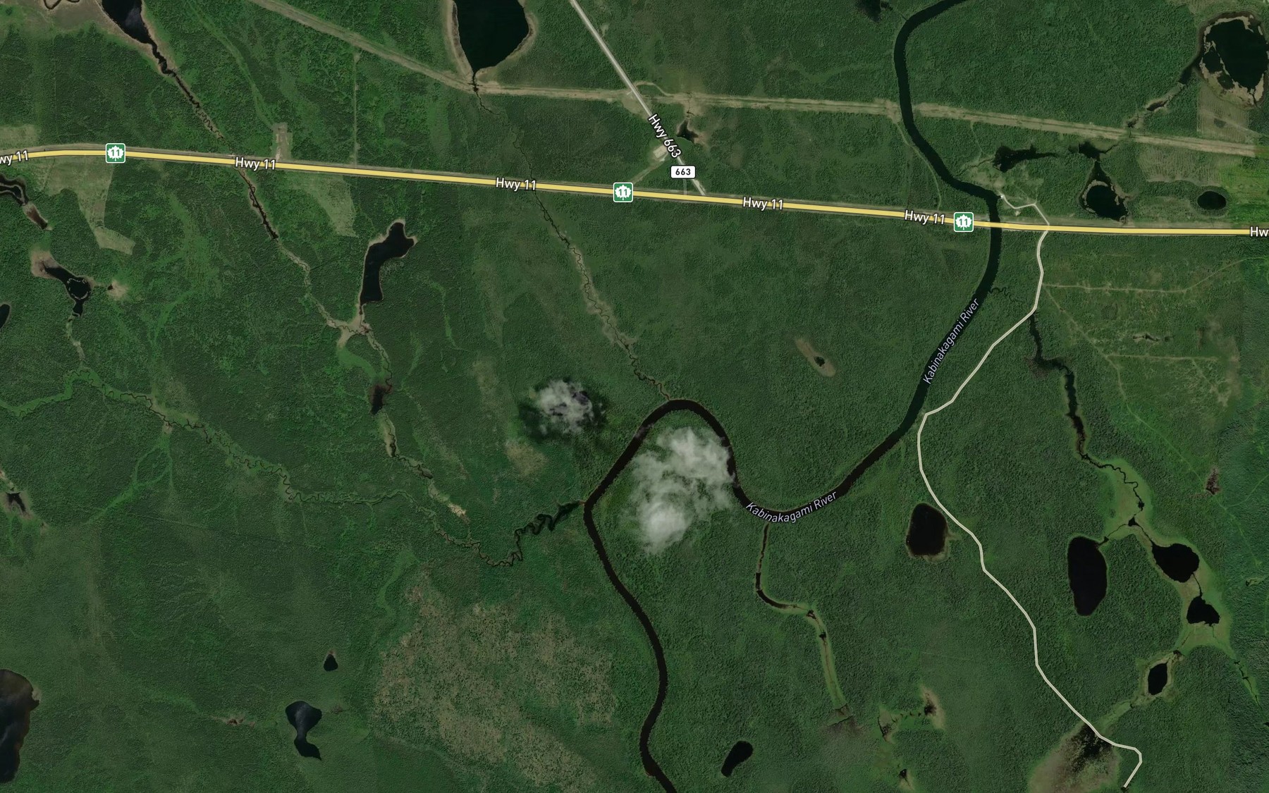 Satellite map of the Studholme Creek