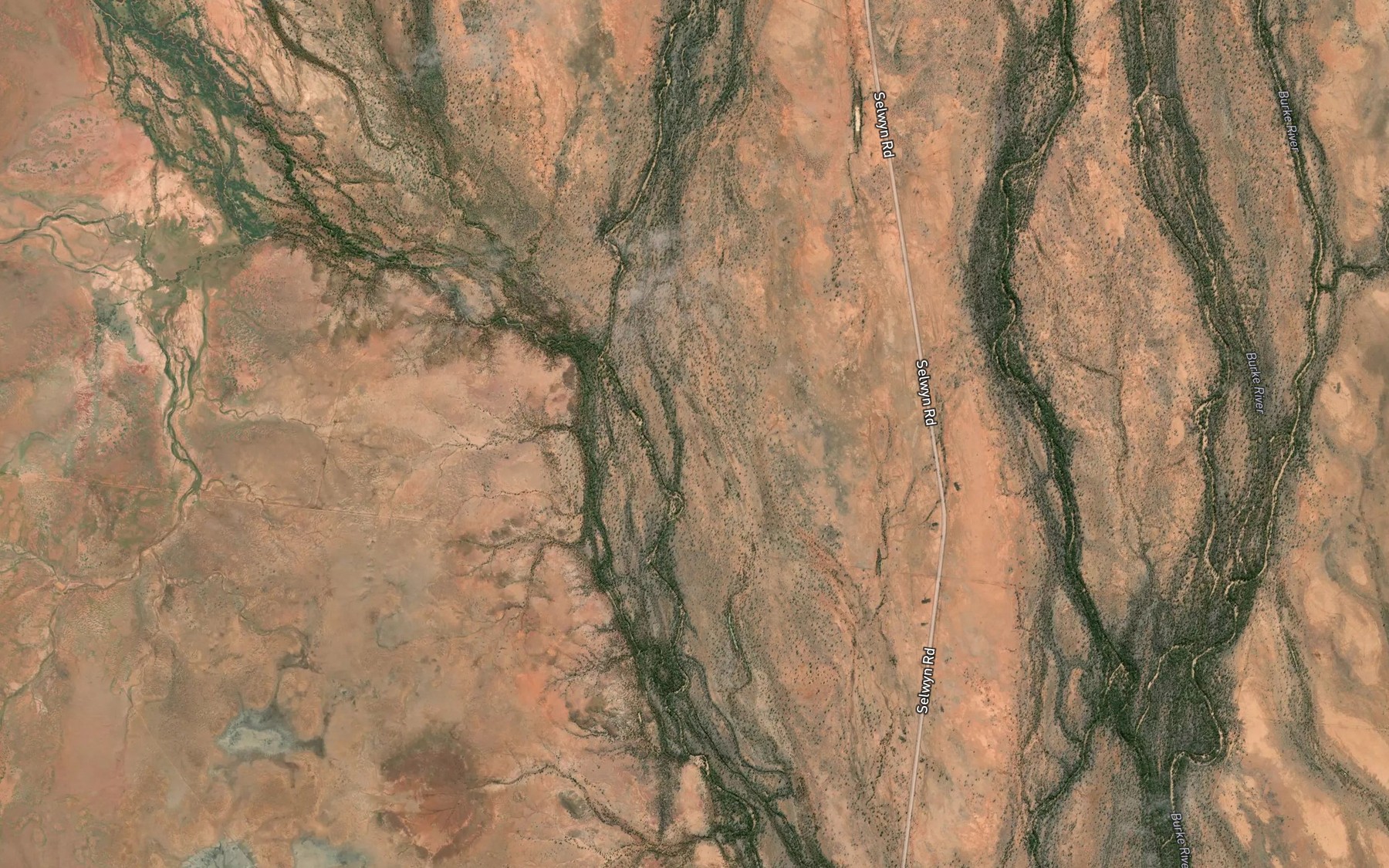 Satellite map of the Mucklandama Creek