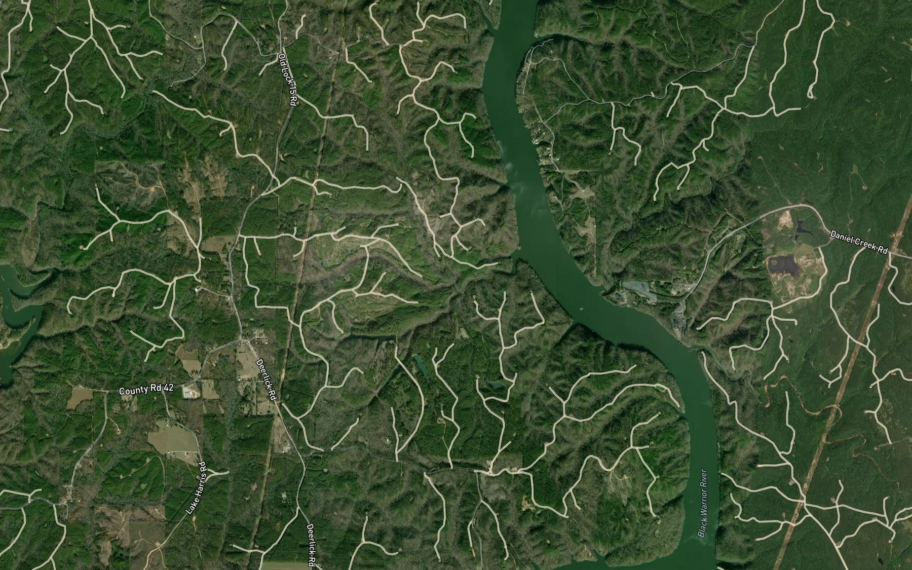 Satellite map of the Kizziah Spring Branch