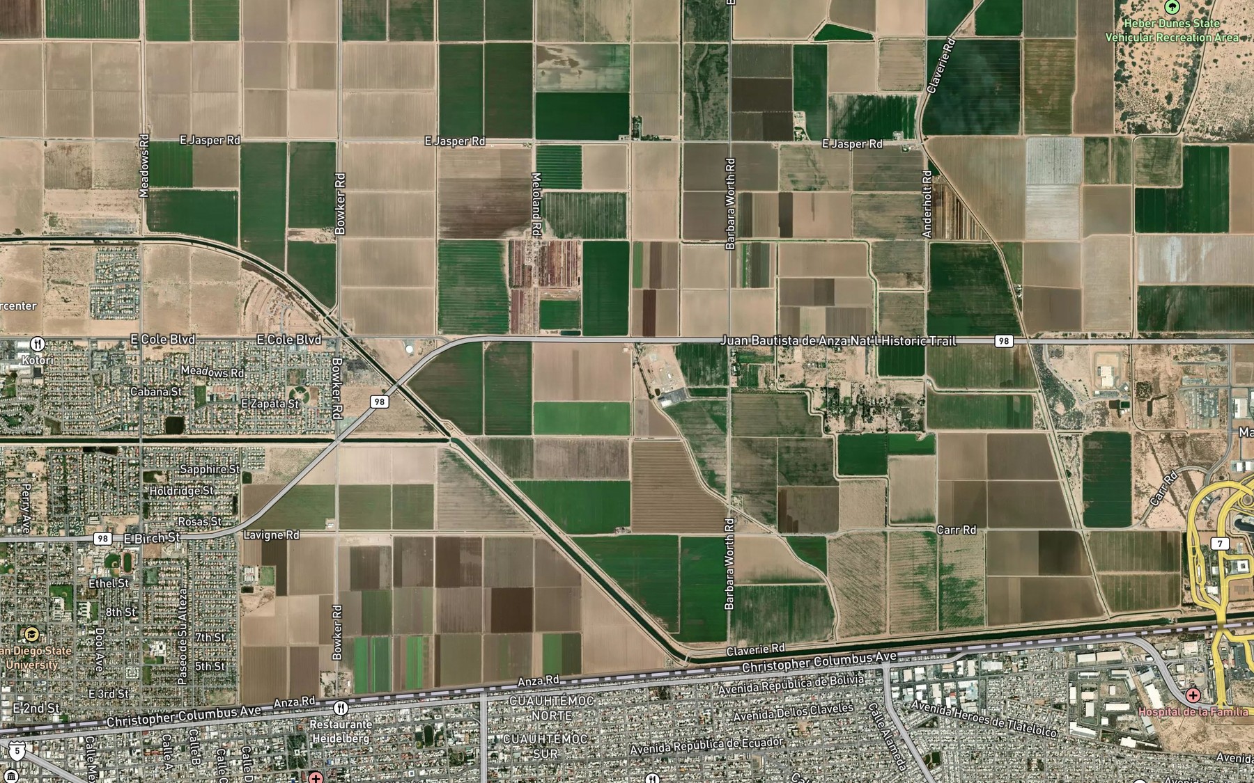 Satellite map of the Alamitos Three Drain