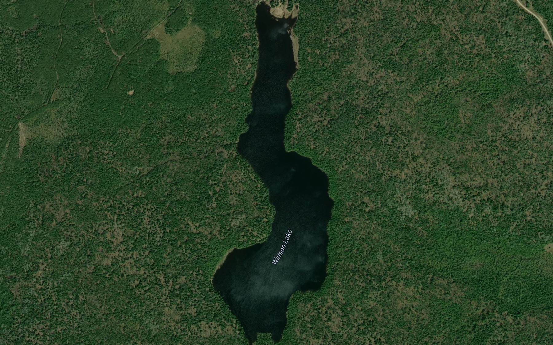 Satellite map of the Watson Lake
