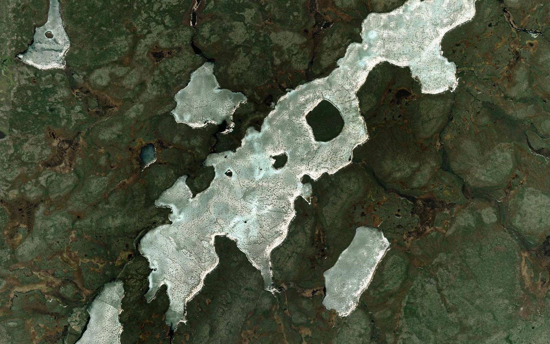 Satellite map of the Brander Lake