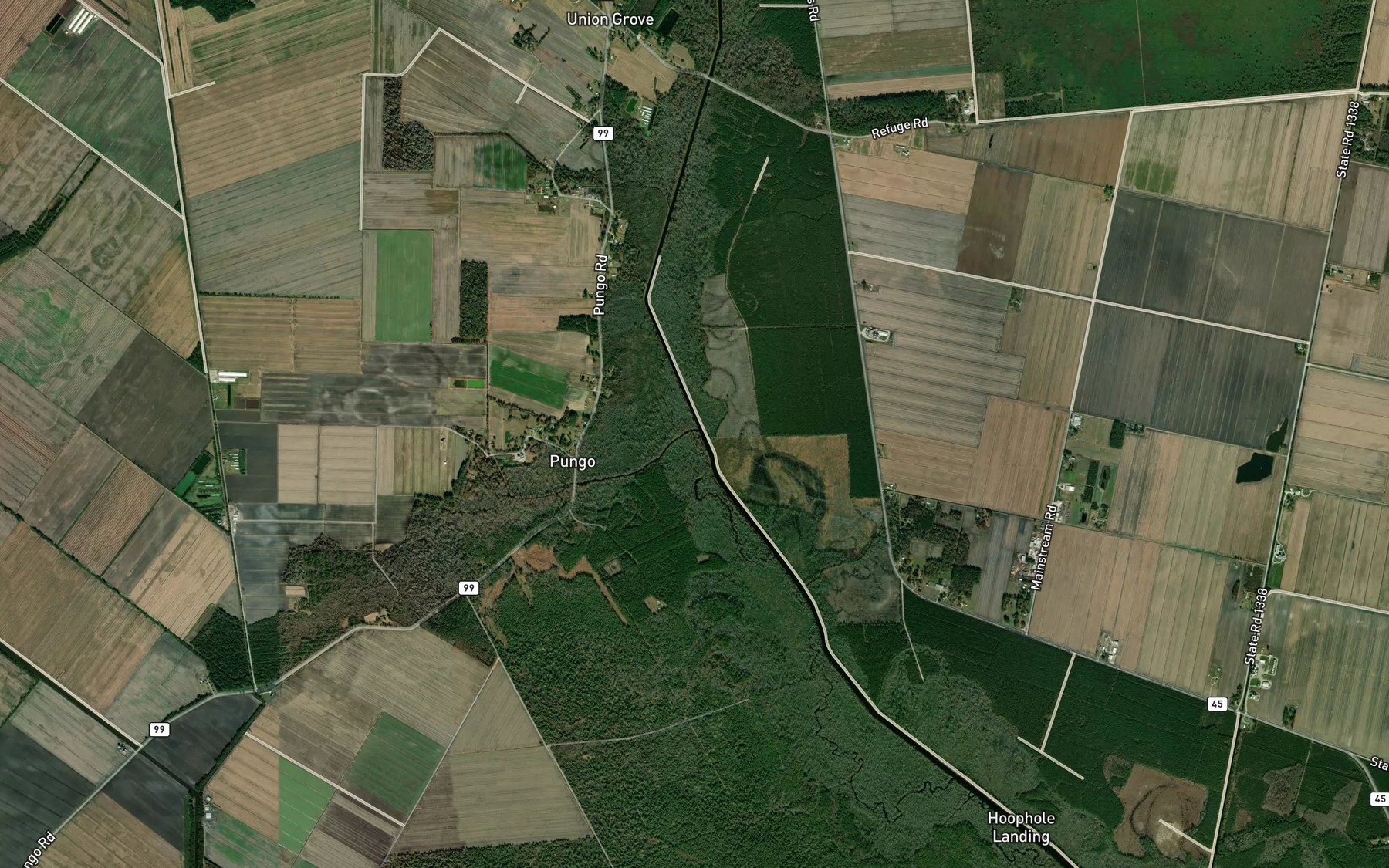 Satellite map of the Indian Run