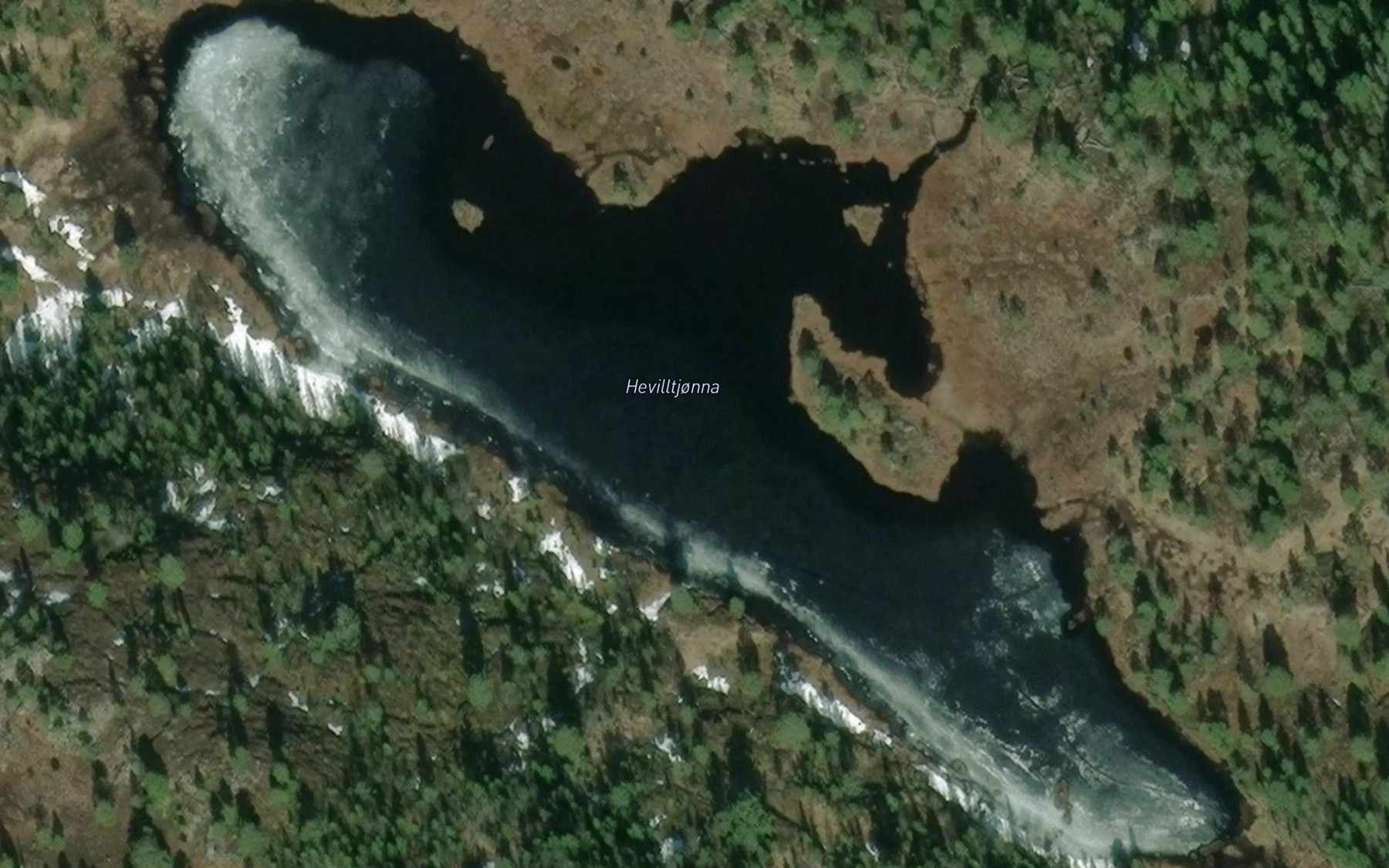 Satellite map of the Heviltjonna