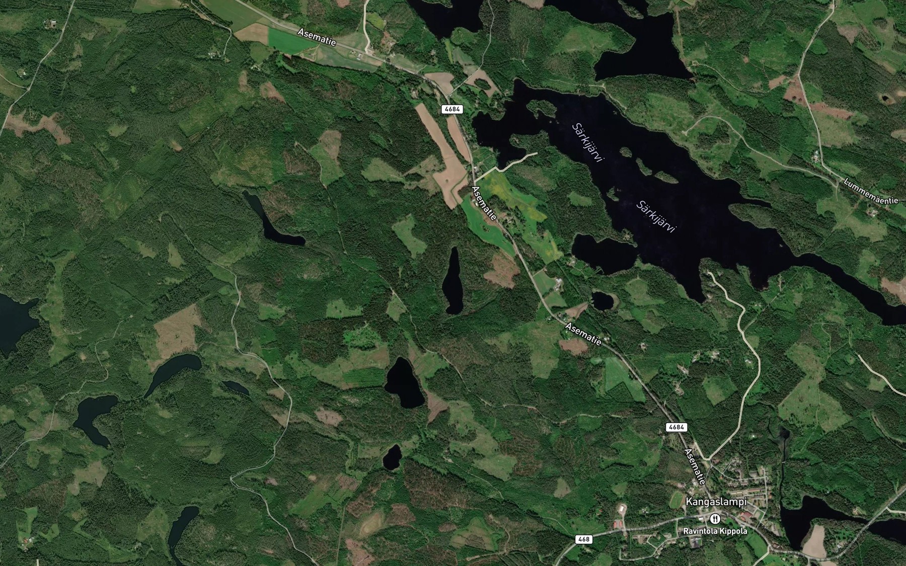 Satellite map of the Pitka Kortelampi