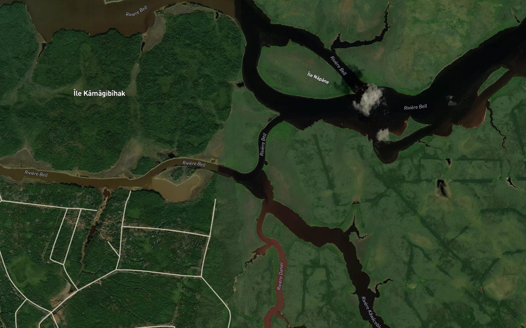 Satellite map of the Riviere Kawacebiyak