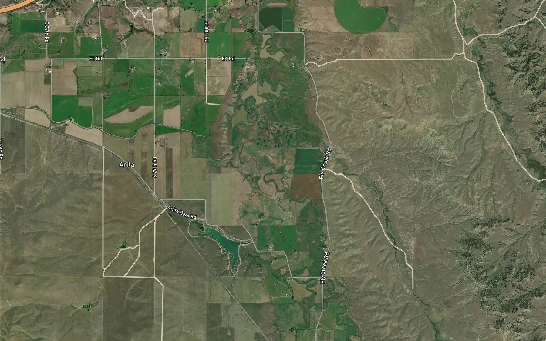 Satellite map of the Deer Creek