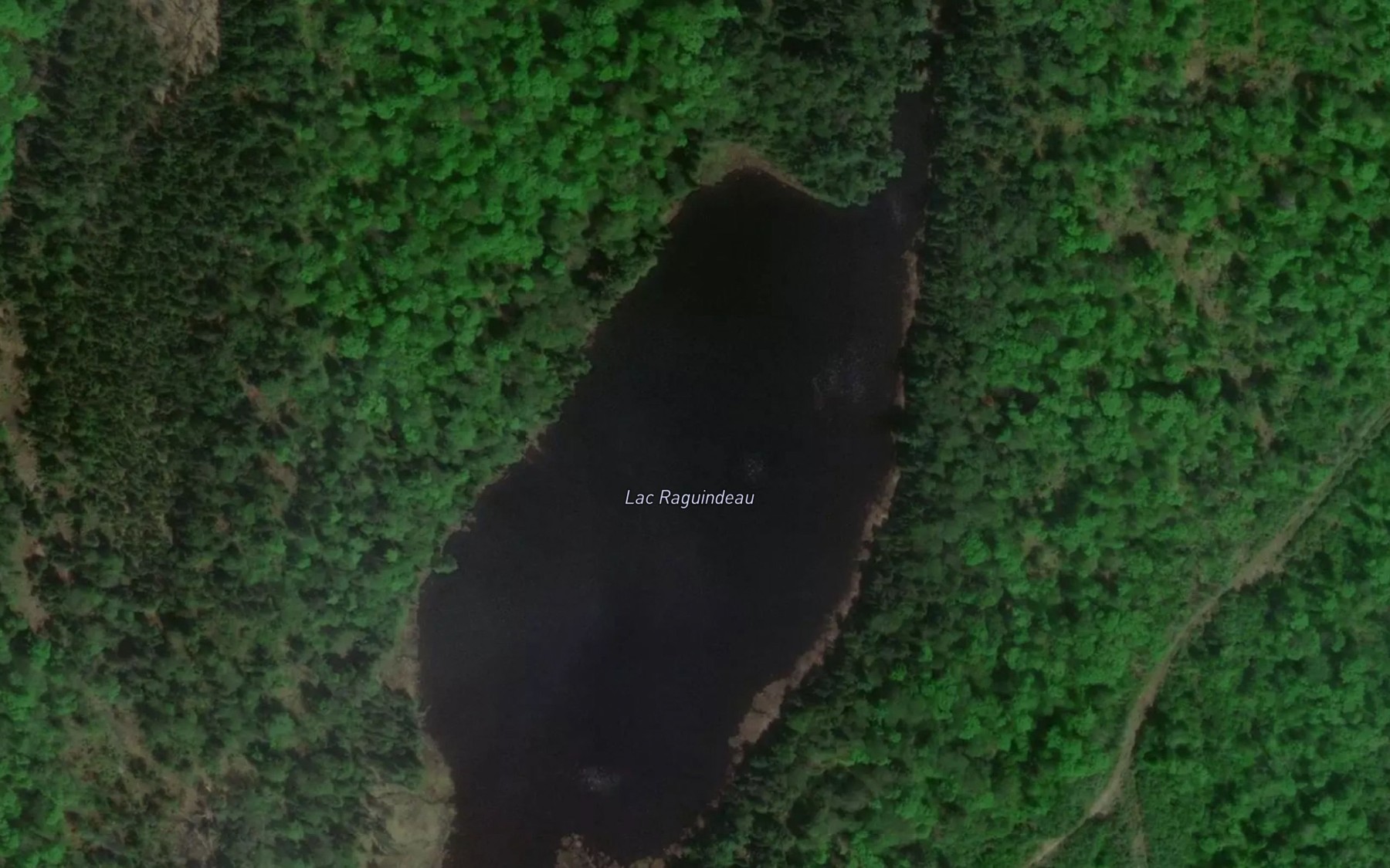 Satellite map of the Lac Raguindeau