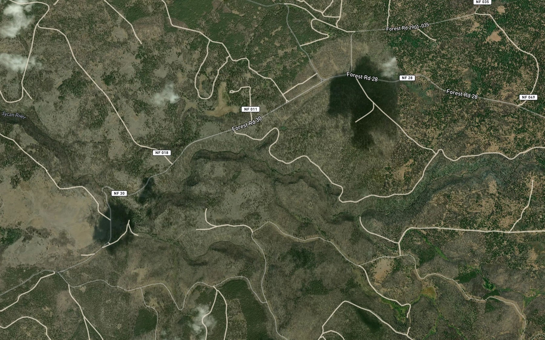 Satellite map of the Skull Creek