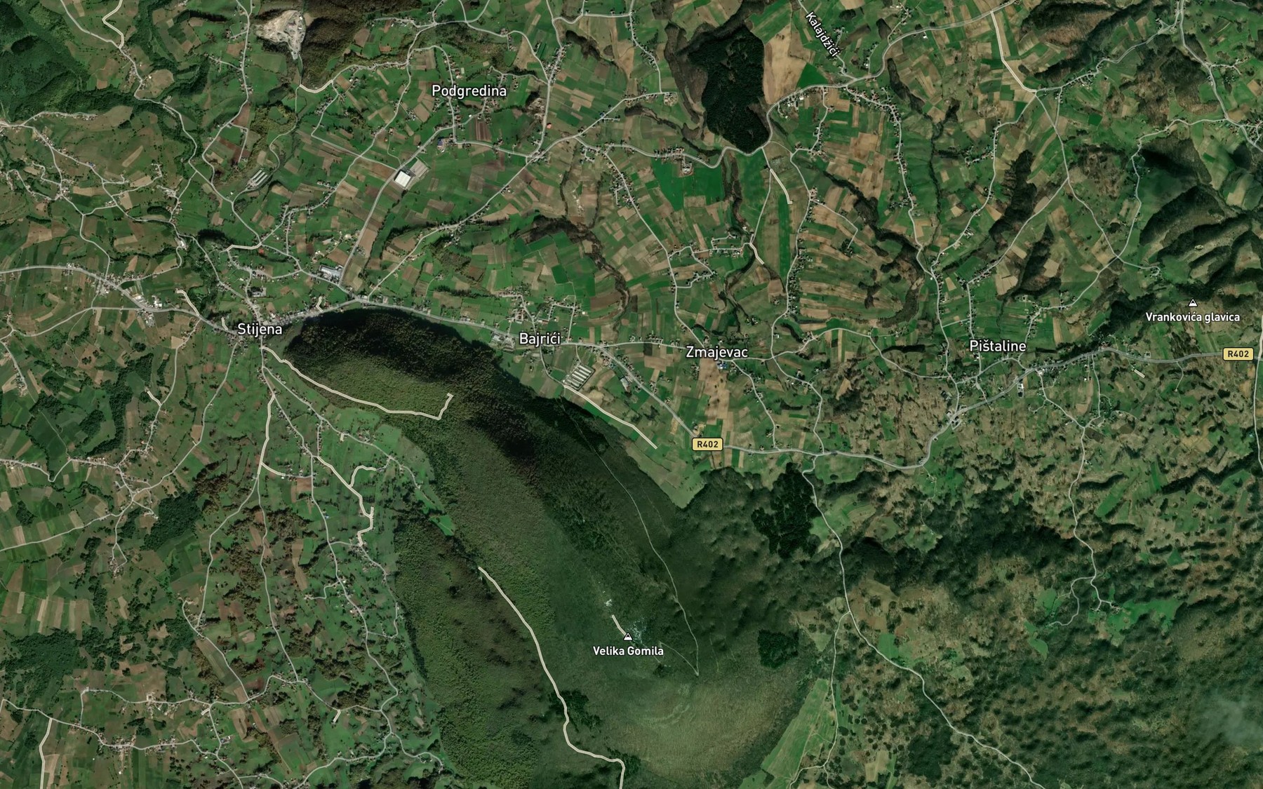 Satellite map of the Liskovac