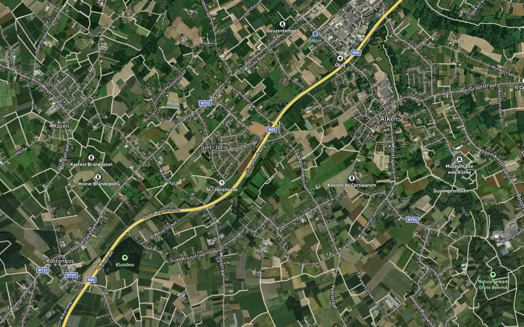 Satellite map of the Simsebeek