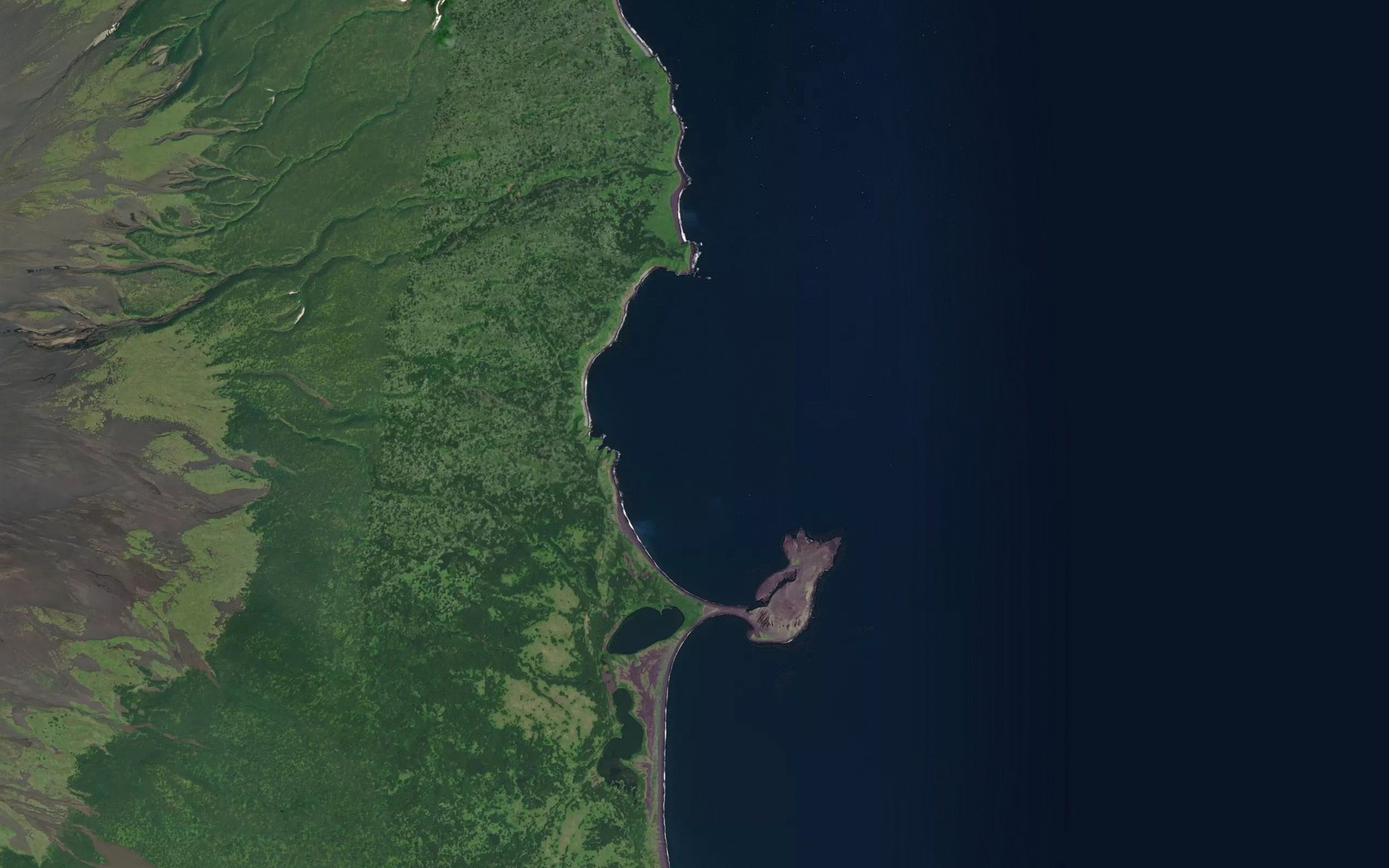 Satellite map of the Bukhta Baklan
