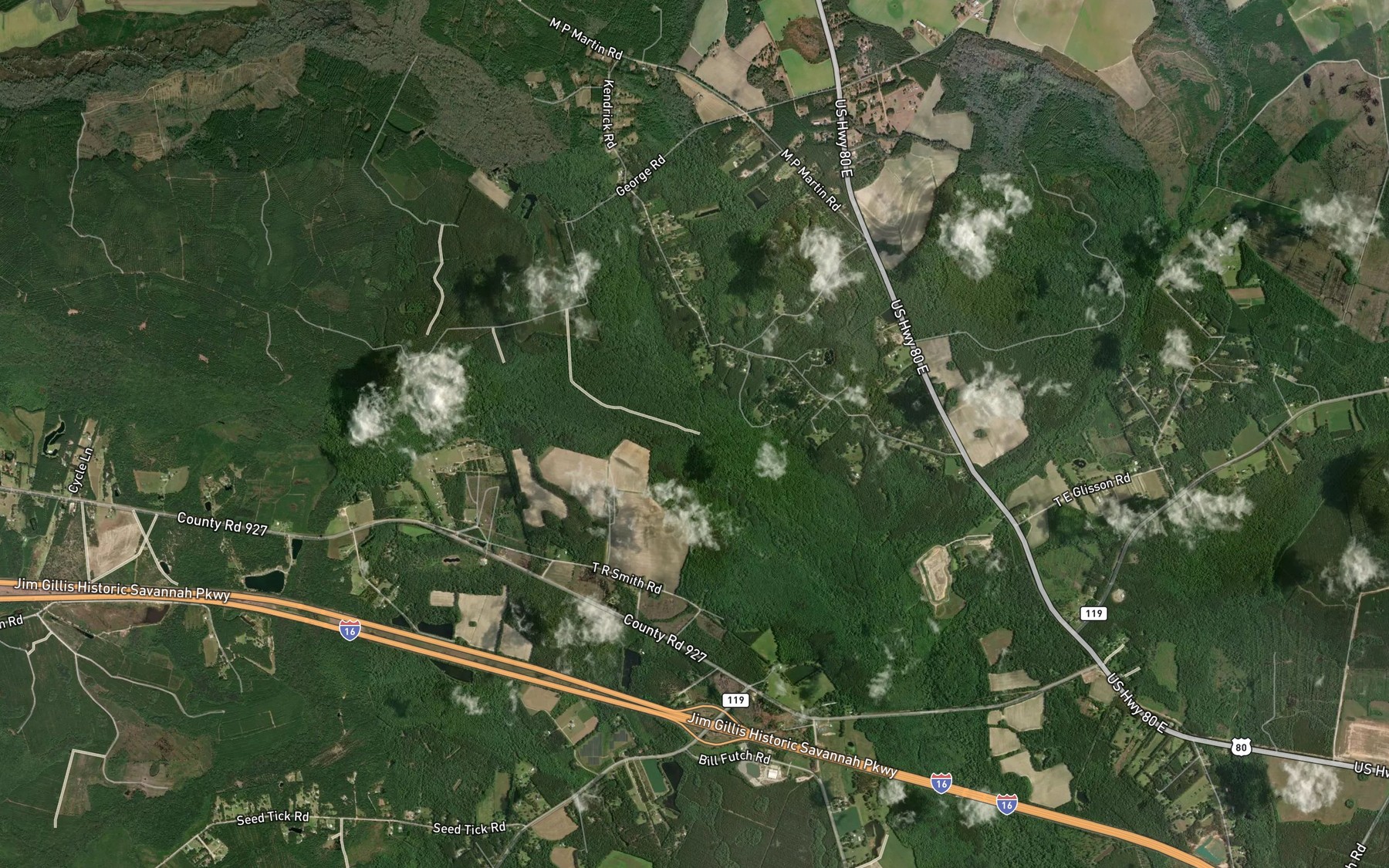 Satellite map of the Upper Black Creek