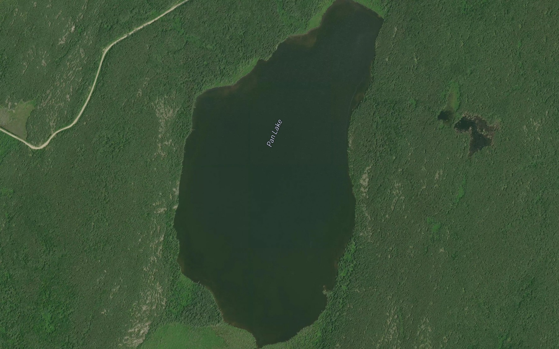 Satellite map of the Pan Lake