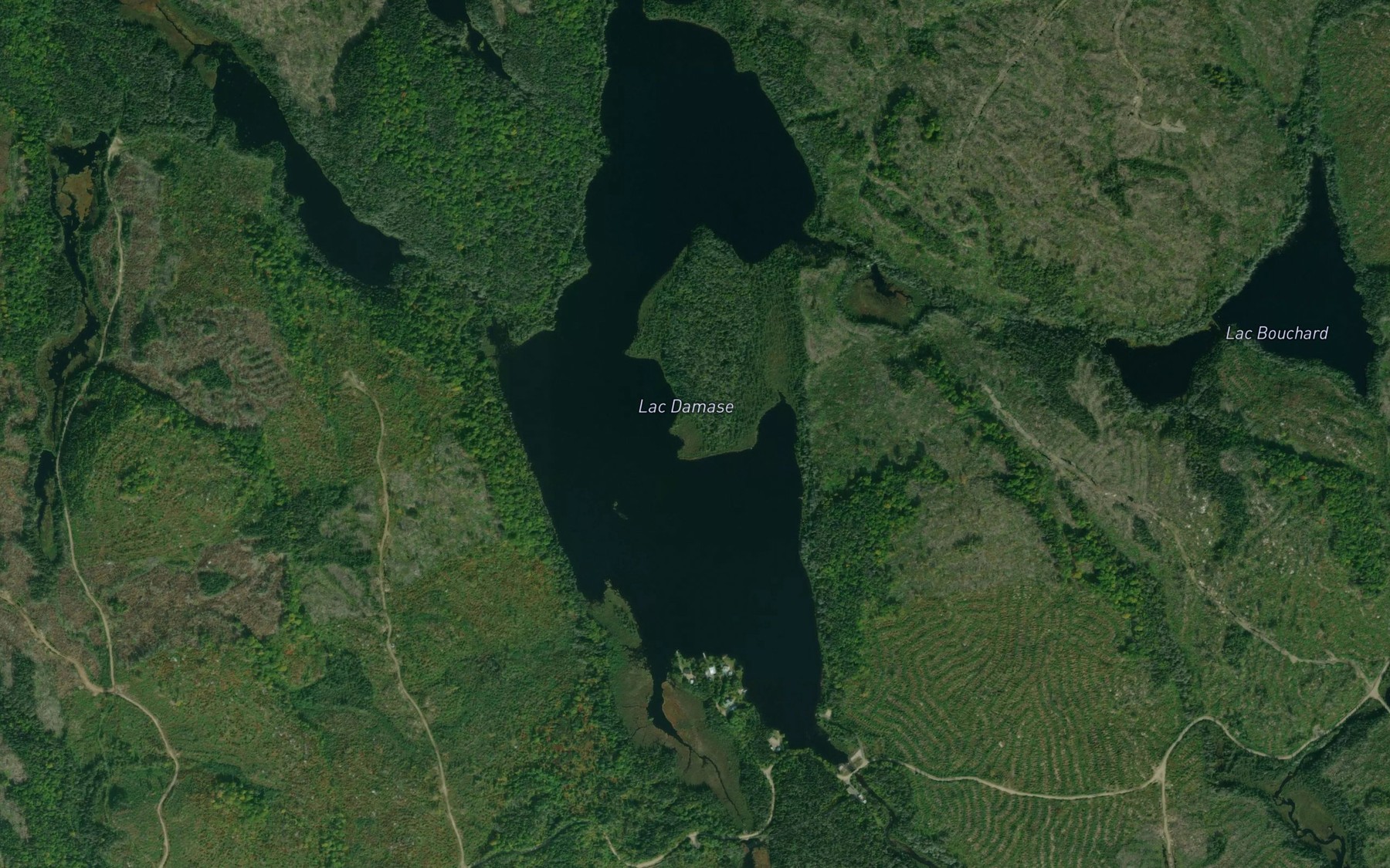 Satellite map of the Lac Damase