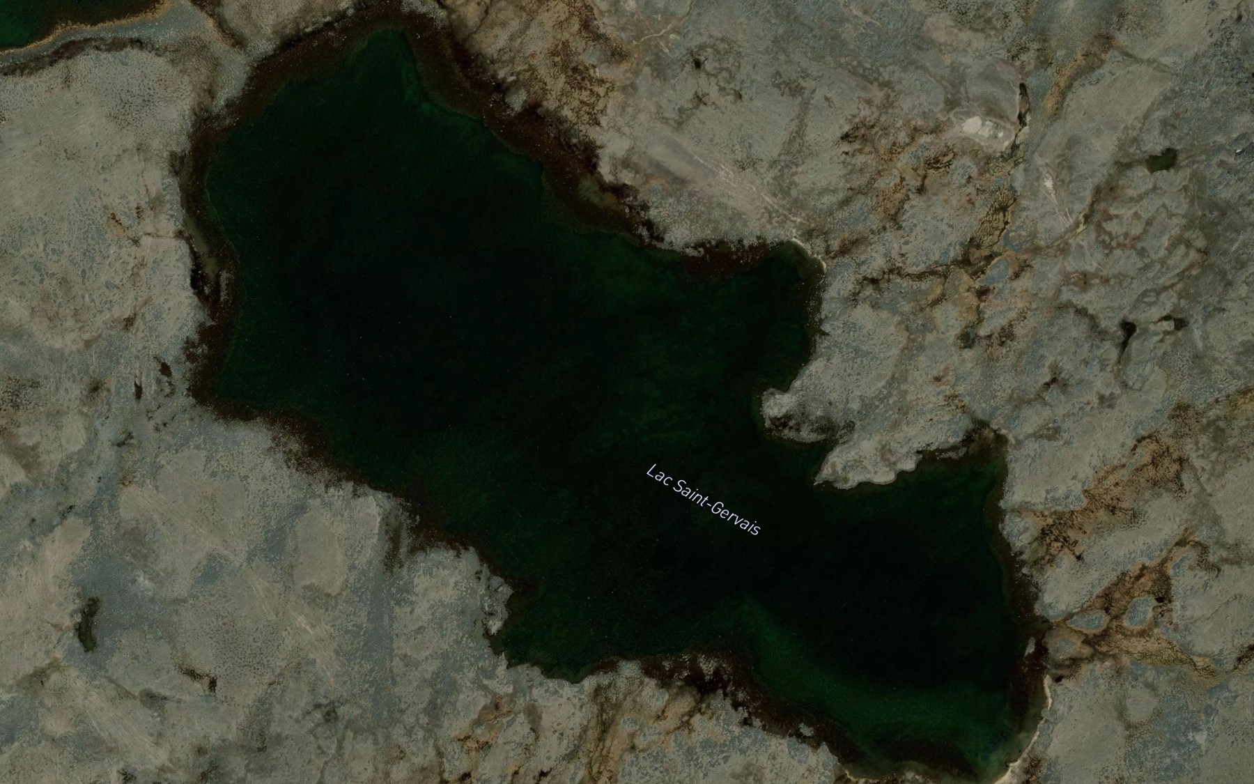 Satellite map of the Lac Saint-Gervais